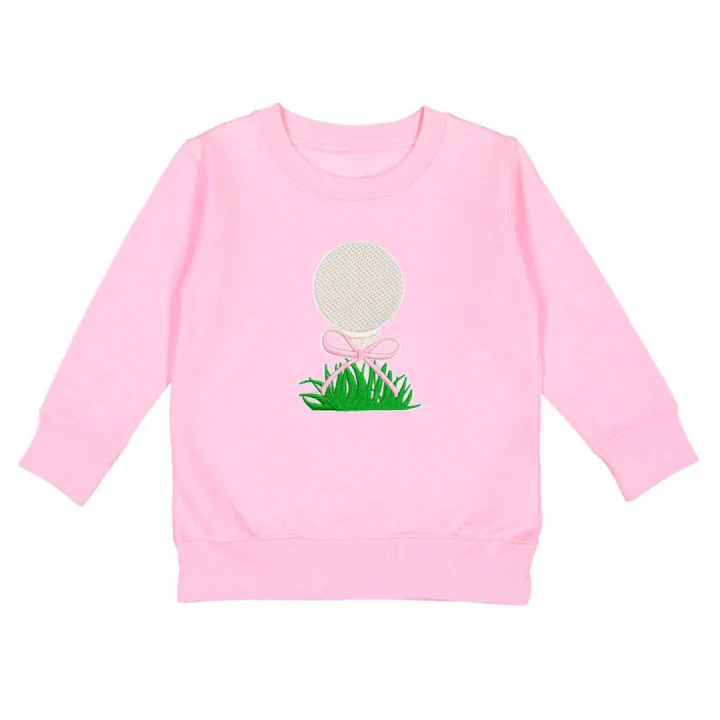 Golf Tee Bow Patch Sweatshirt