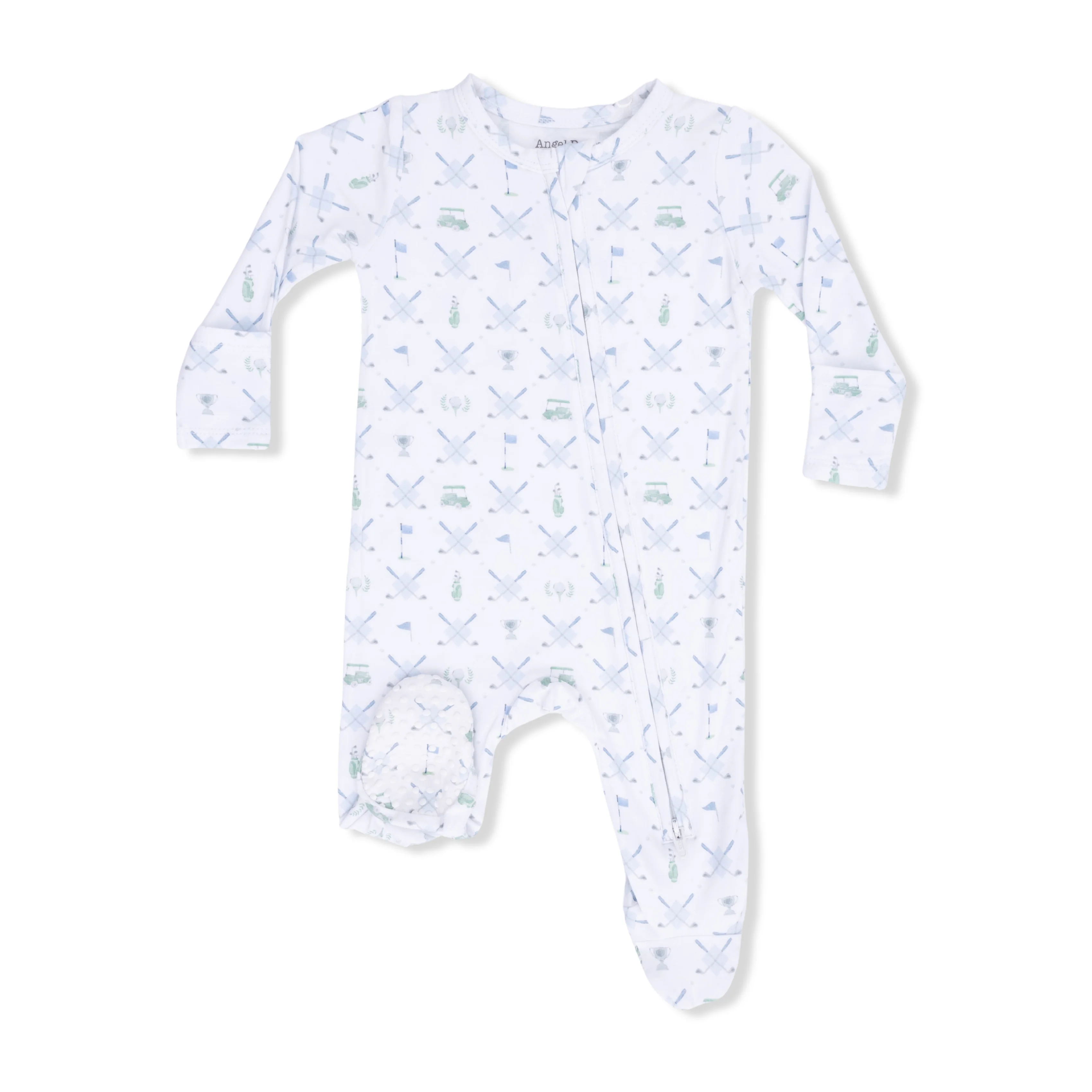 Golf Trellis Blue Zip Footie