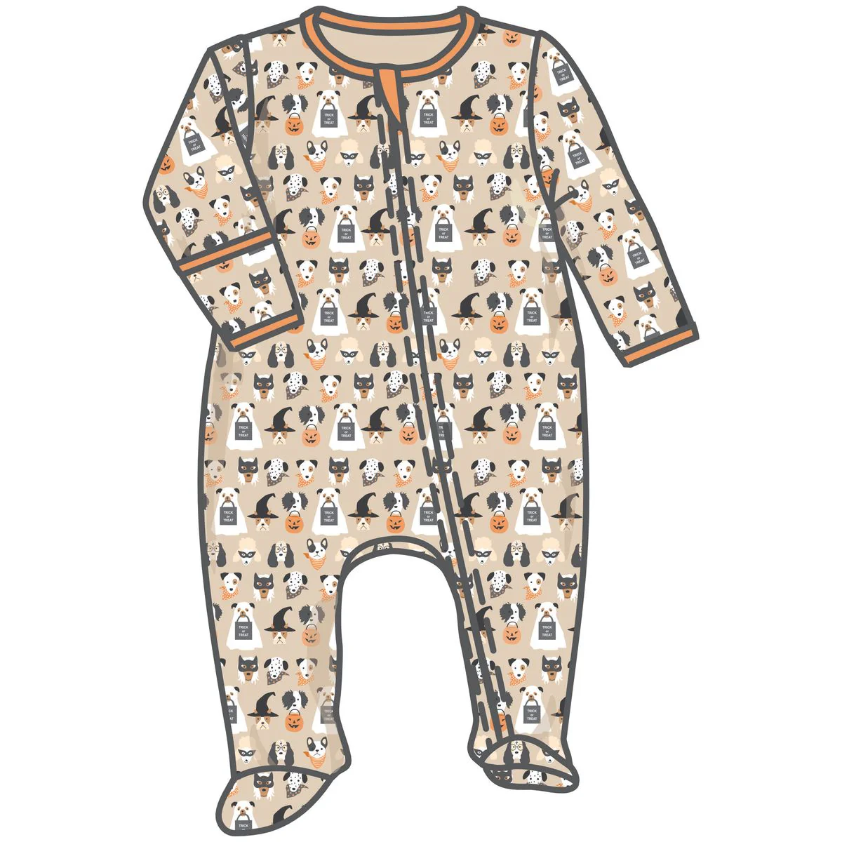 Halloween Hounds Driftwood Zipper Footie - Image 2