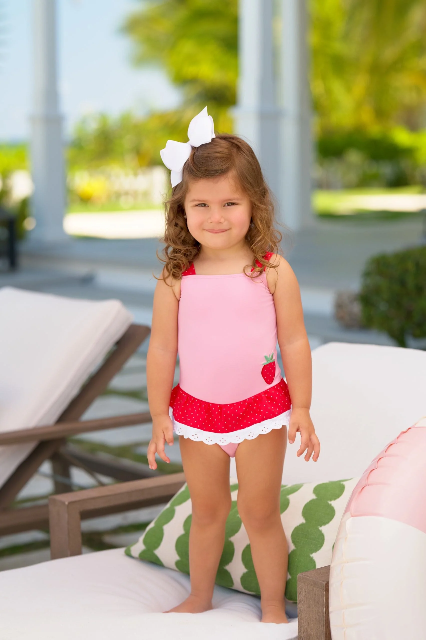 Hamptons Hot Pink/Richmond Red/Strawberry Grace Bay Bathing Suit - Image 3