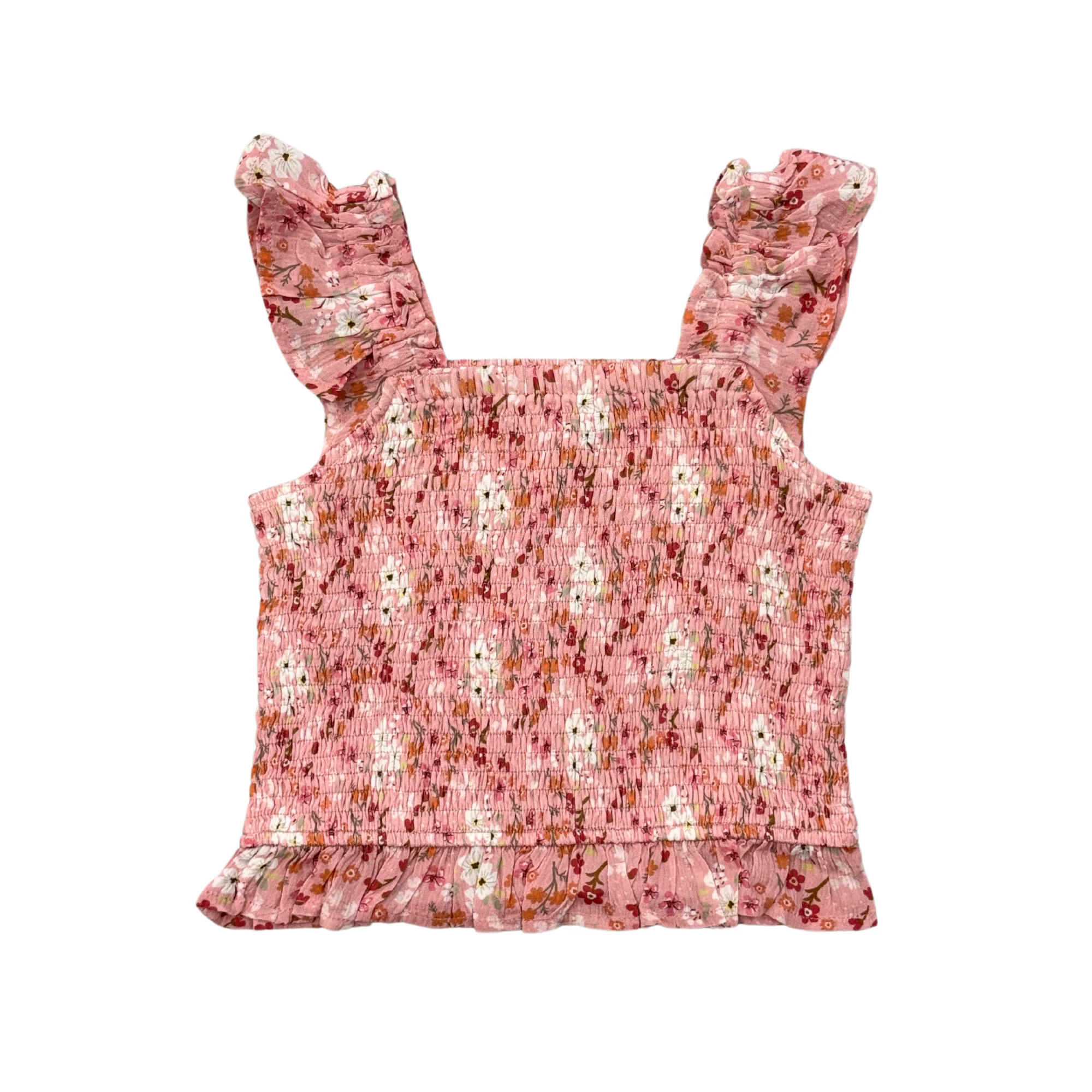 Hannah Bouquet Floral Smock Ruffle Tank