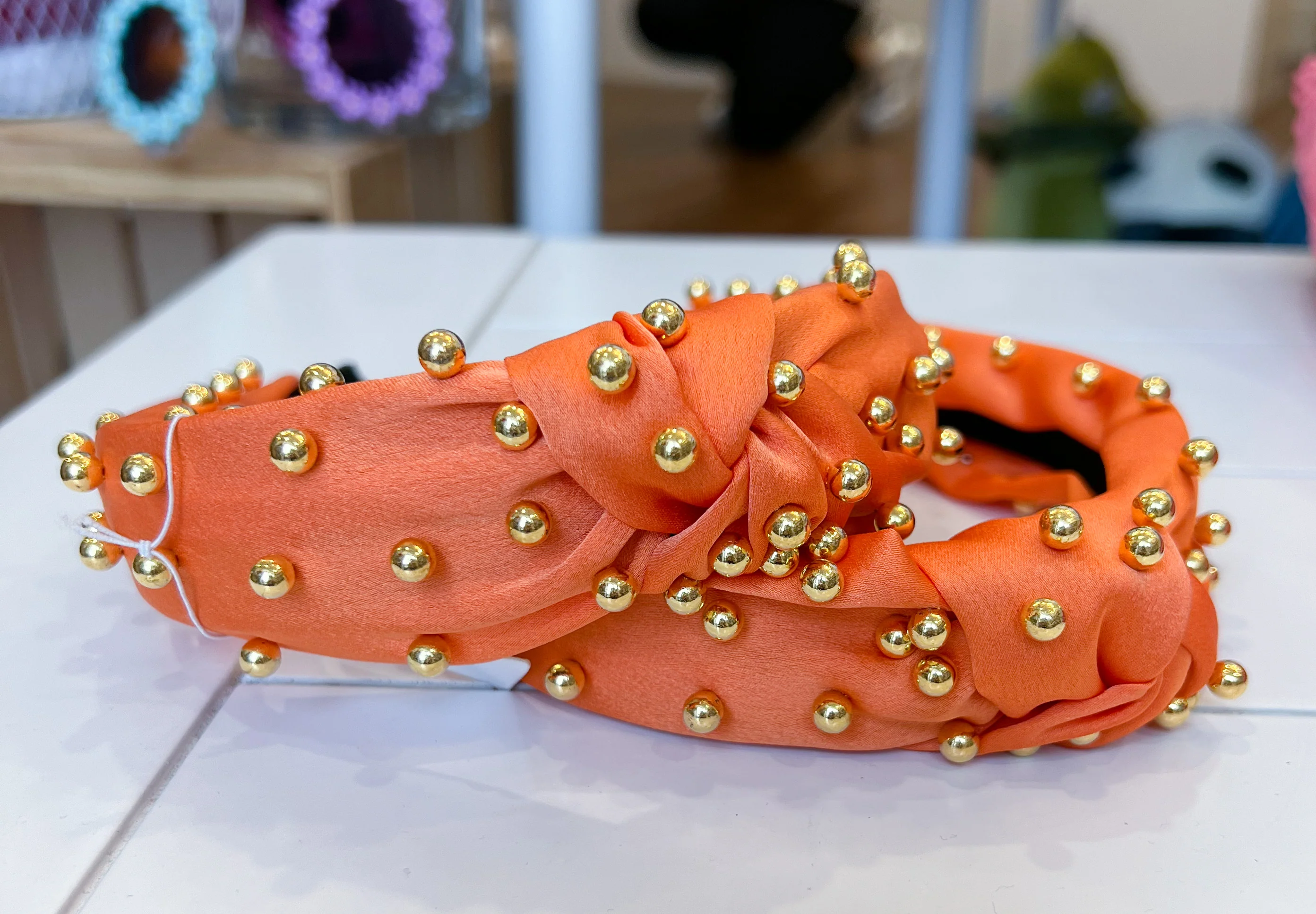 Headband with Gold Beads - Image 3