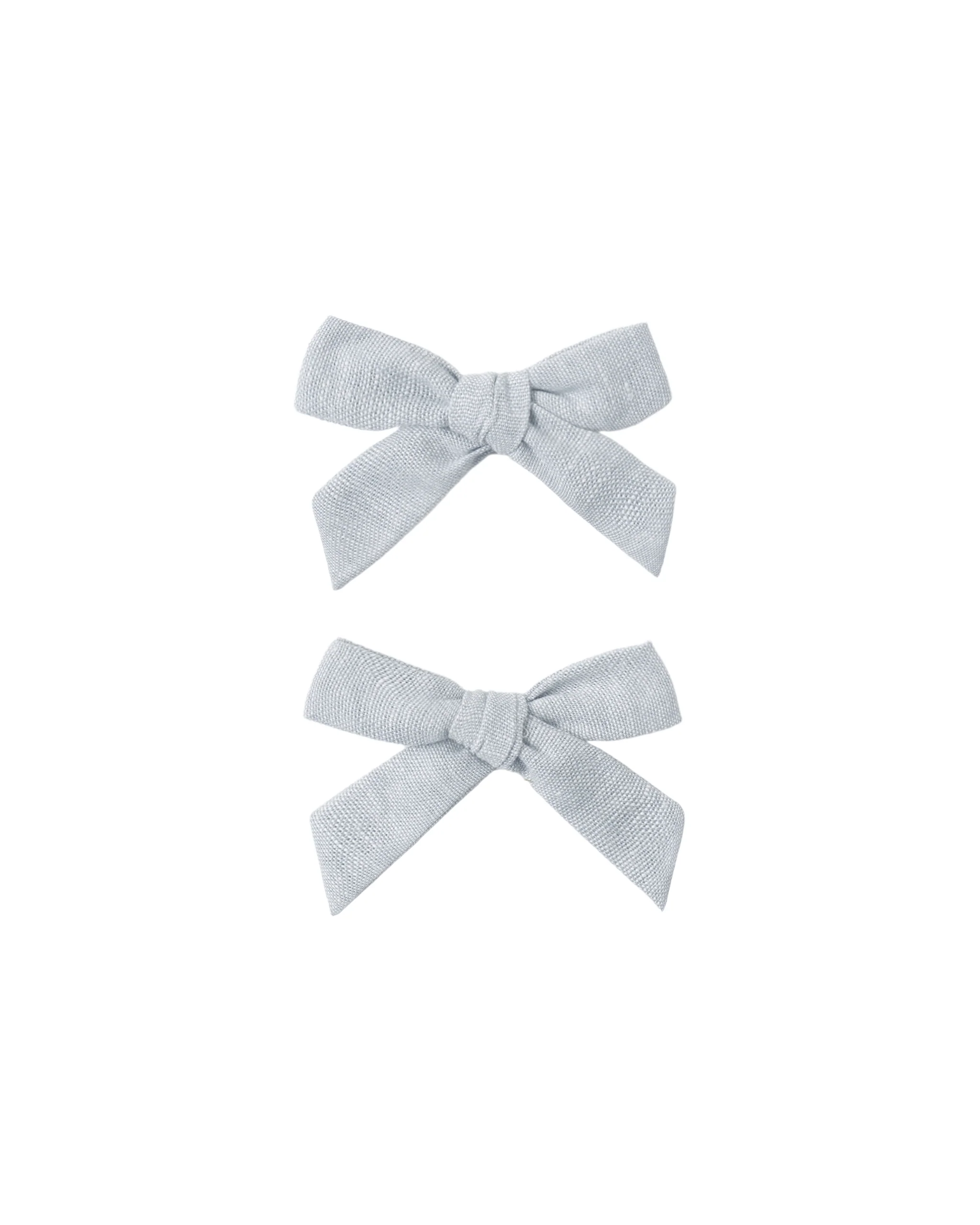 Heathered Light Blue Bows Set of 2