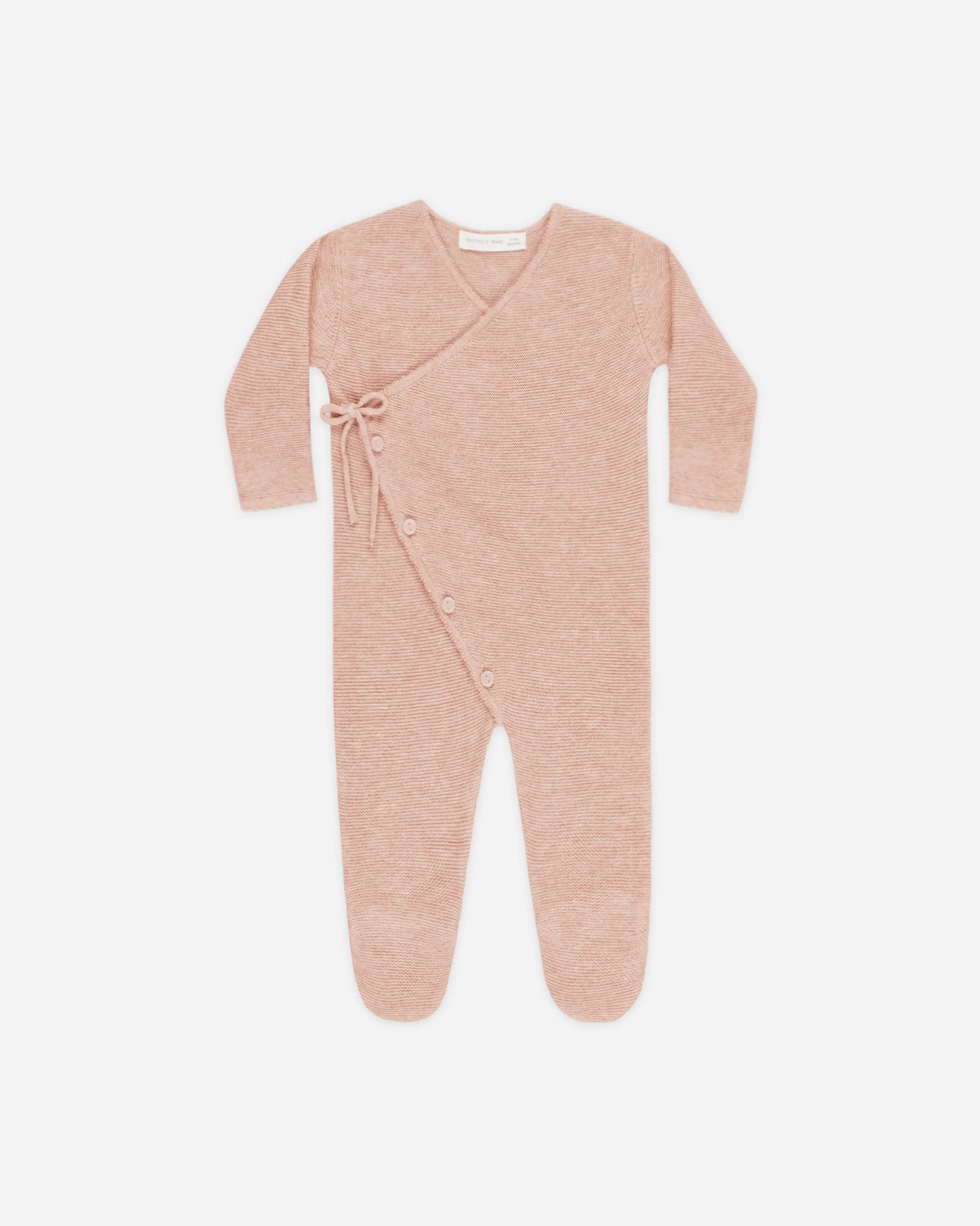 Heathered Rose Wrap Knit Footie
