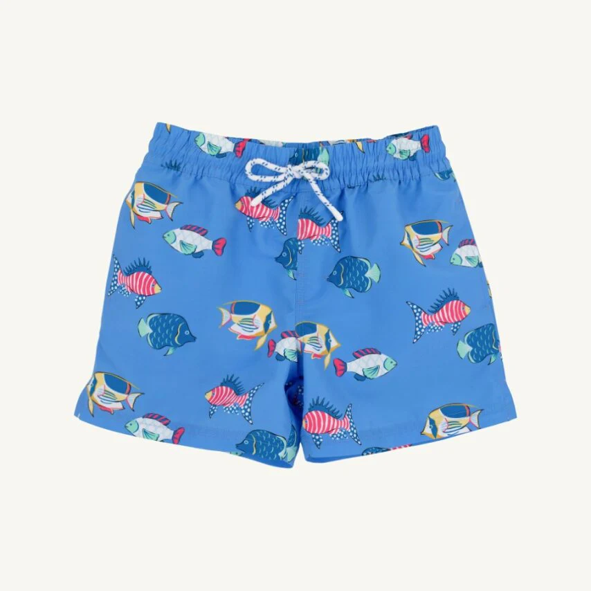 Here Fishy Fishy/Newport Night Tortola Swim Trunks