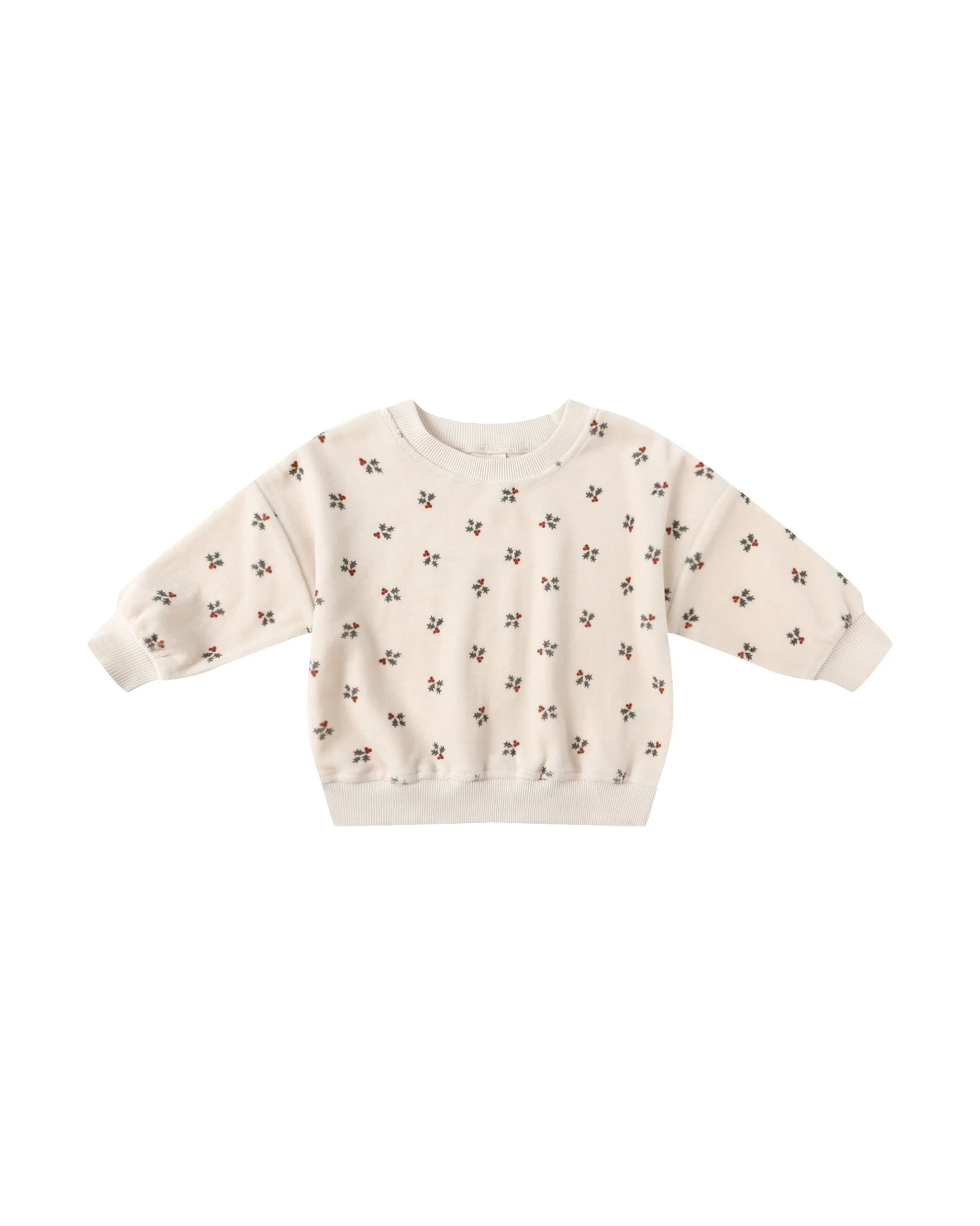 Holly Berry Velour Relaxed Sweatshirt