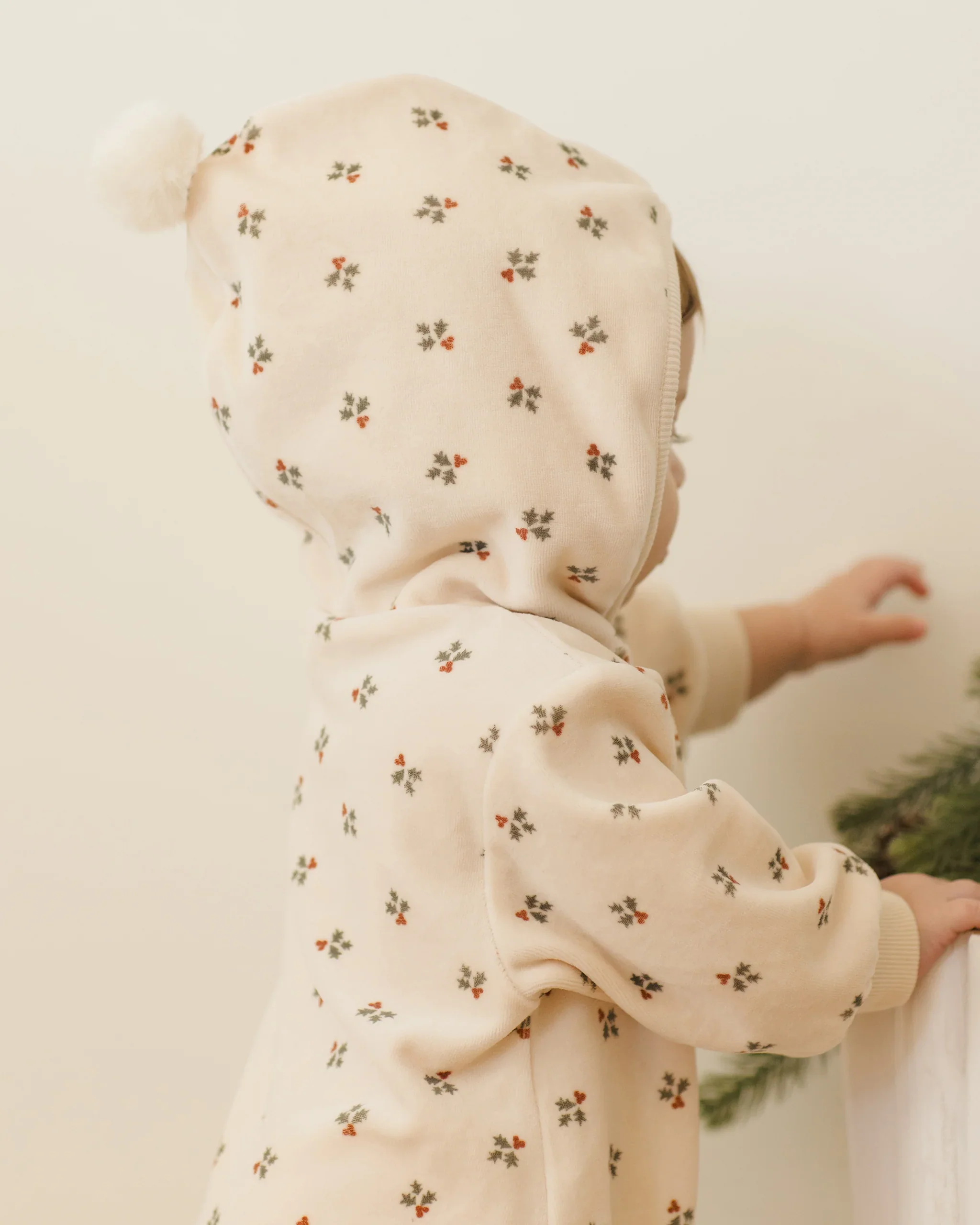 Holly Berry Velour Zip Jumpsuit - Image 2