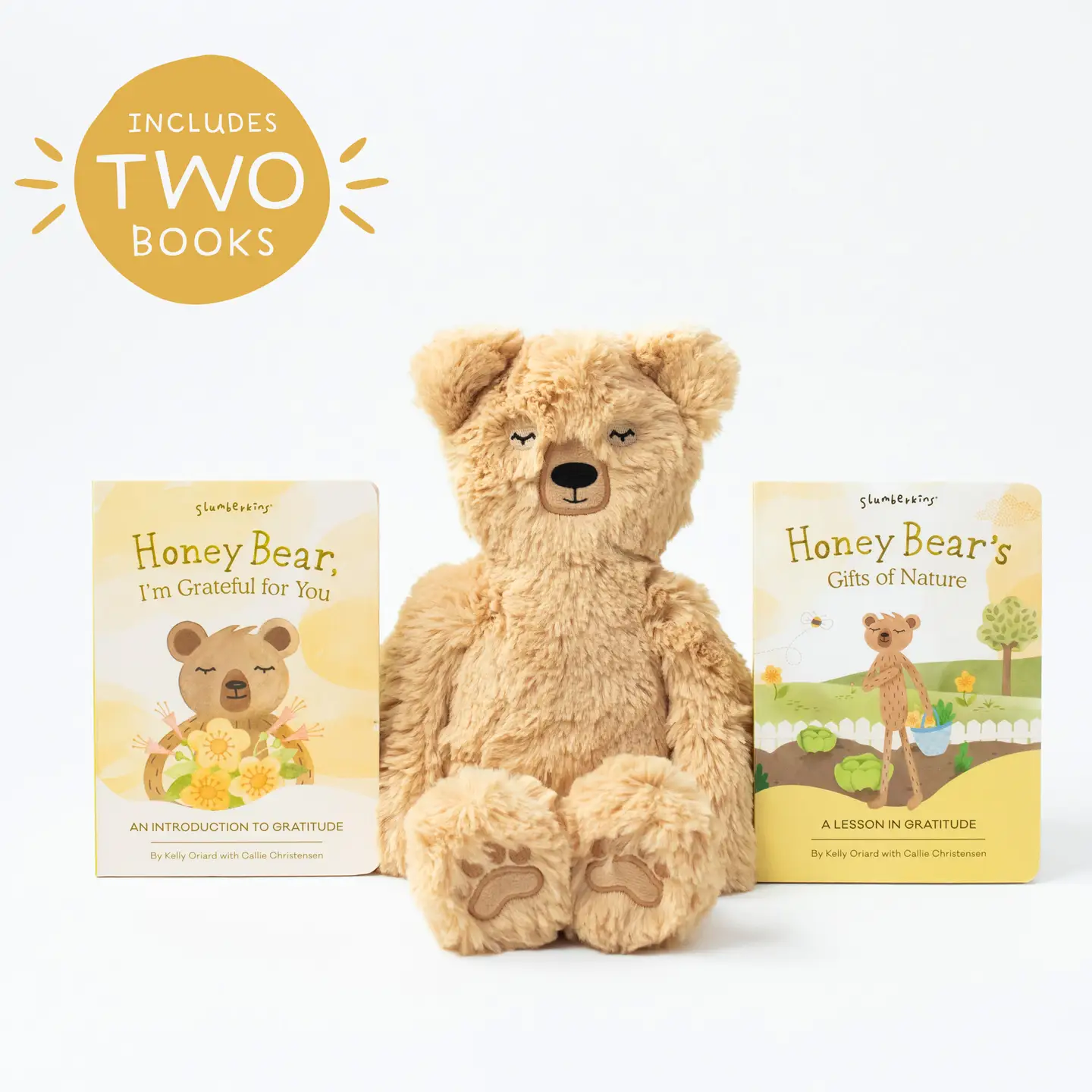 Honey Bear's Gratitude Plush Set - with 2 Books!