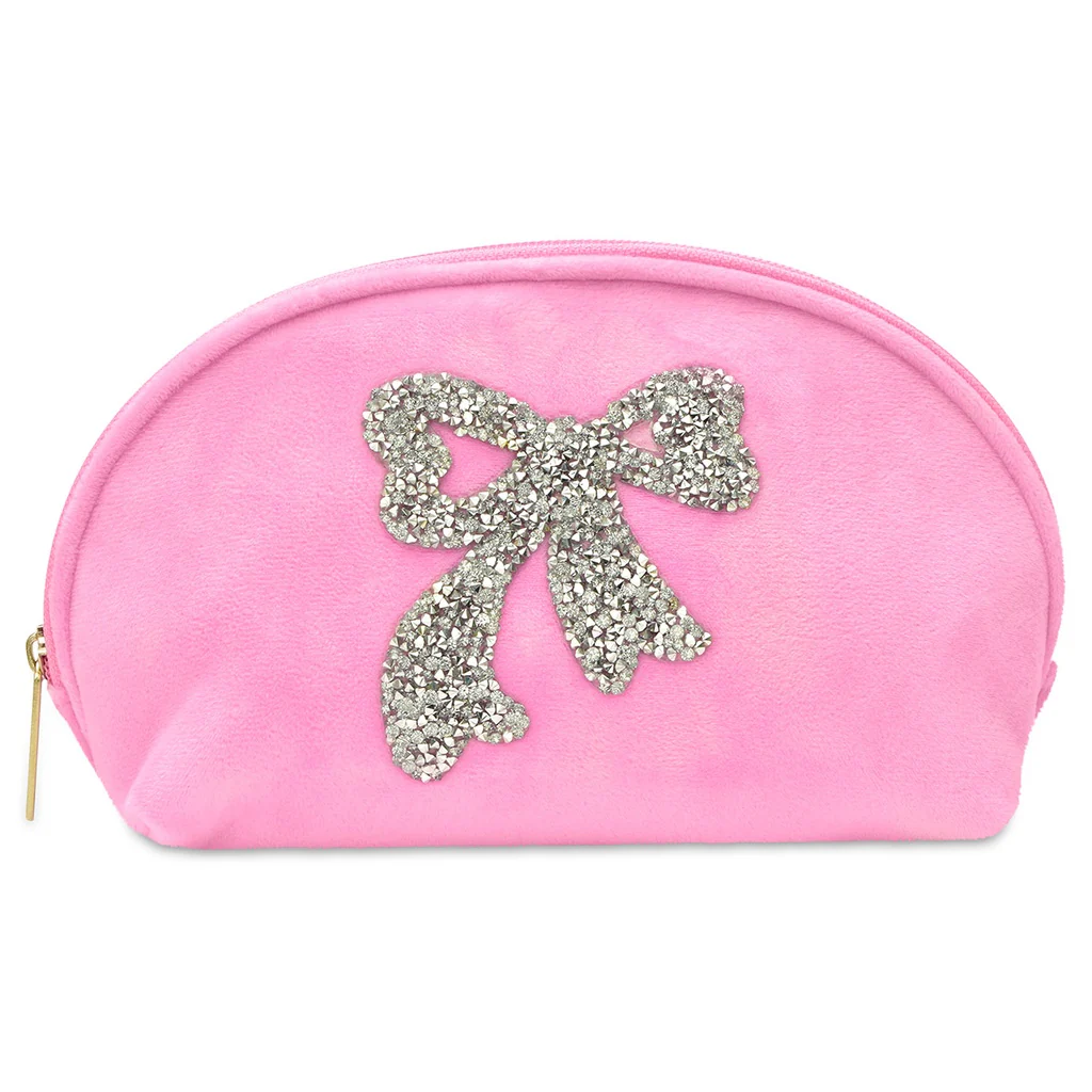 Iscream - Glitter Bow Oval Cosmetic Bag