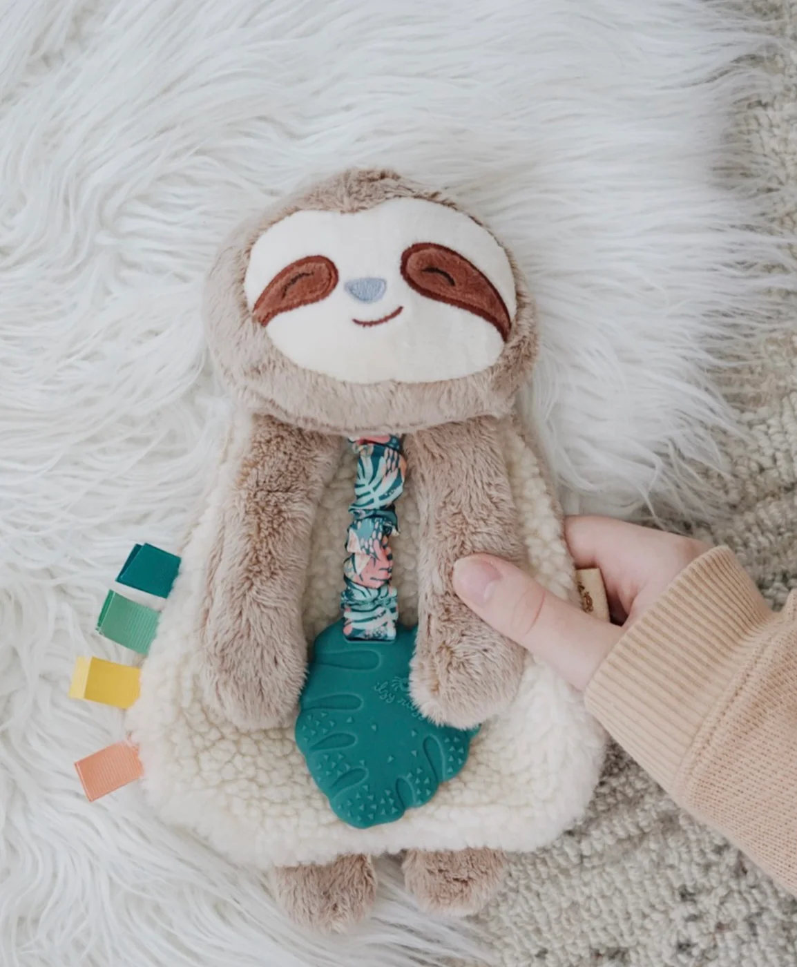 Itzy Ritzy - Taupe Sloth Itzy Friends Lovey Plush - Image 2
