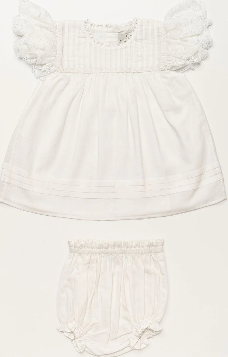 Ivory Grace Baby Dress & Bloomer
