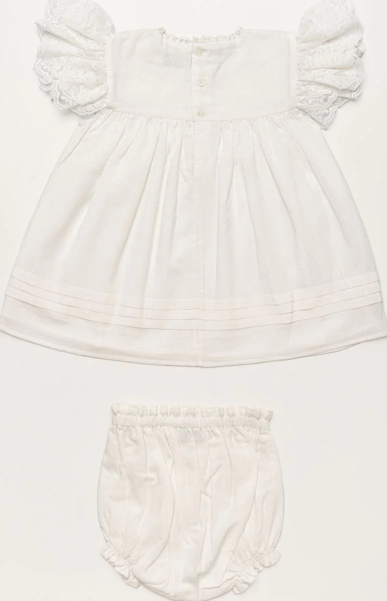 Ivory Grace Baby Dress & Bloomer - Image 2