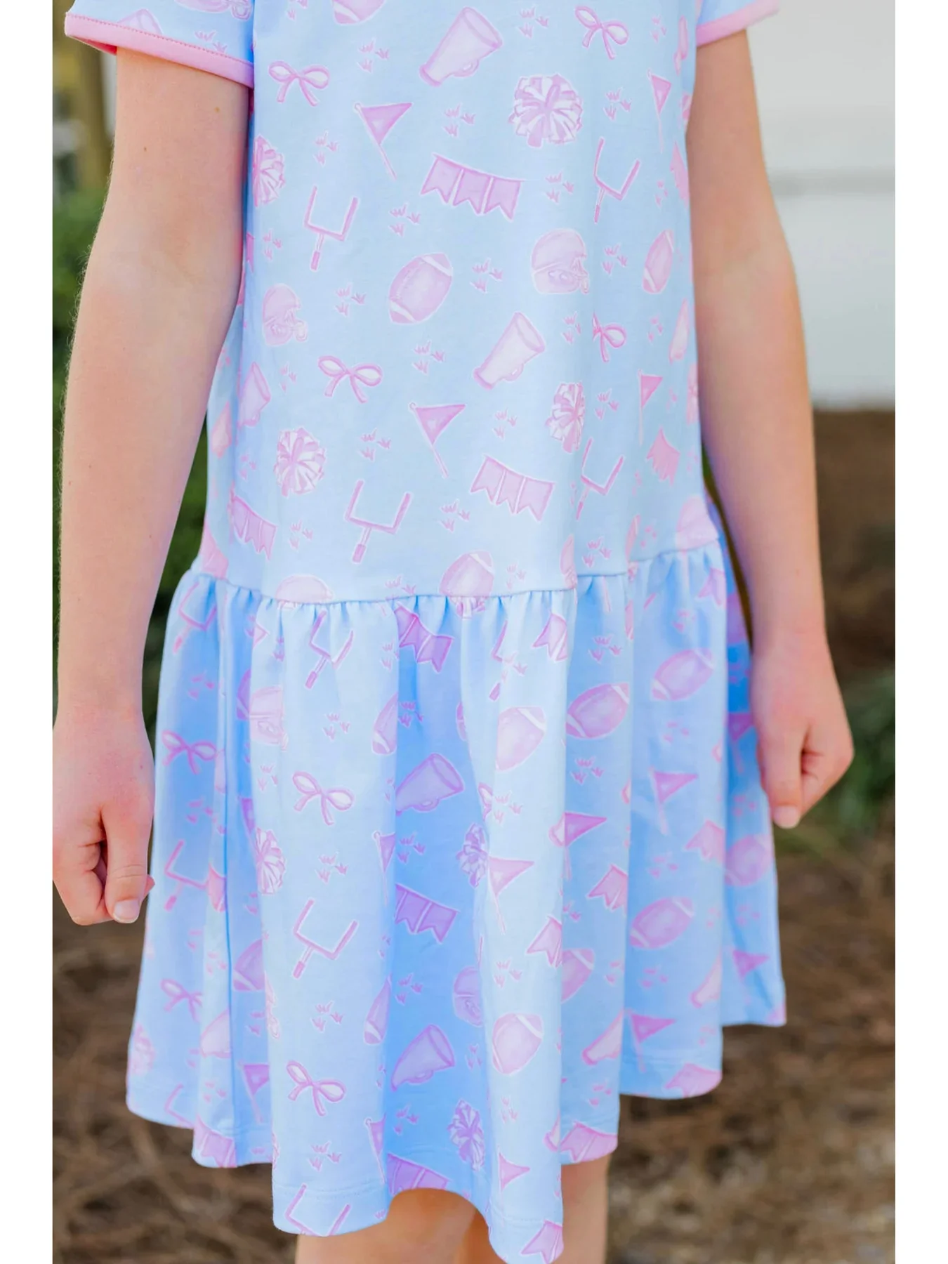 James & Lottie - Game On Knit Loren Drop waist Dress - Image 2