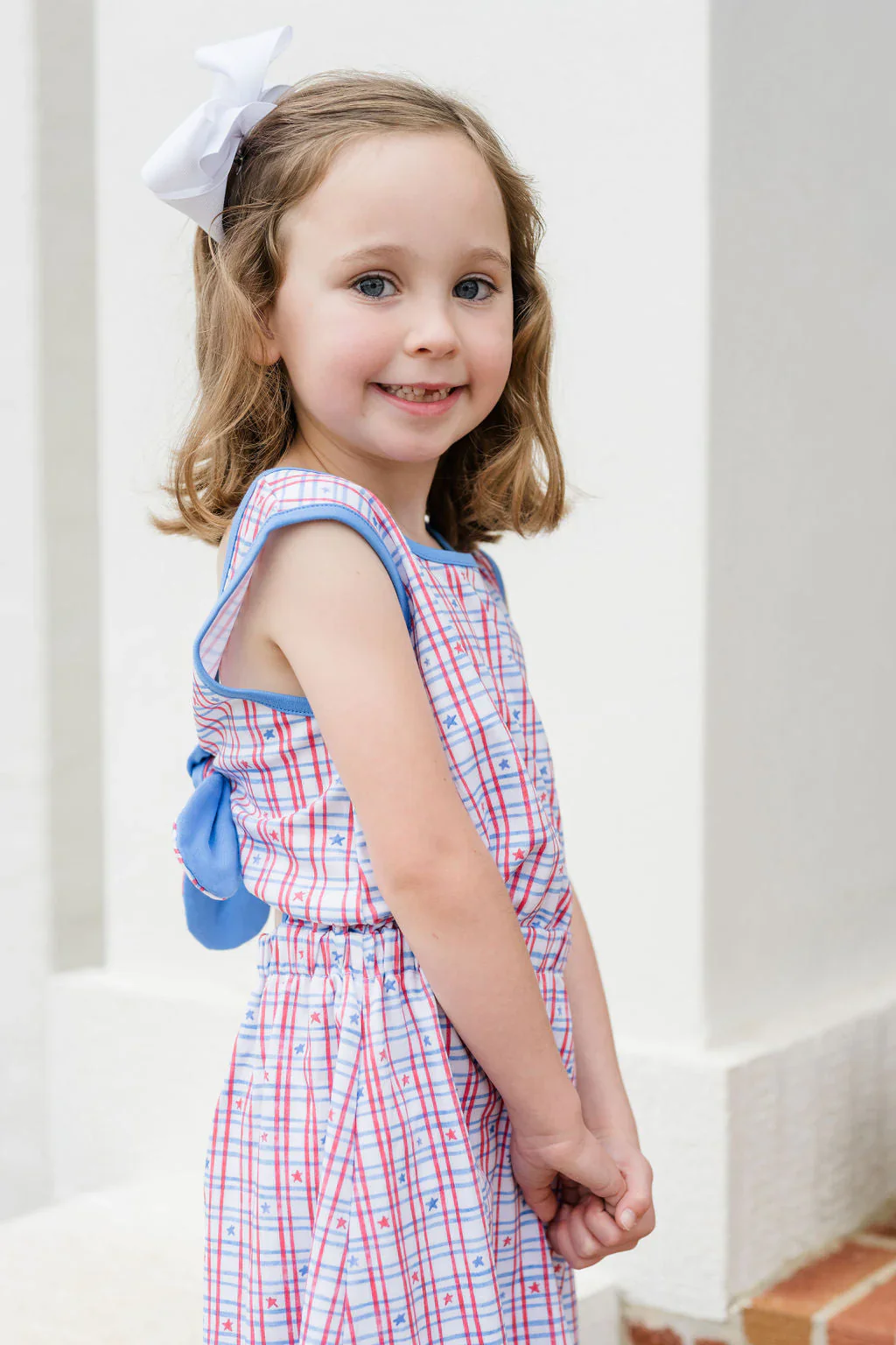 James & Lottie - Patriotic Knit Kristin Knot Dress - Image 3