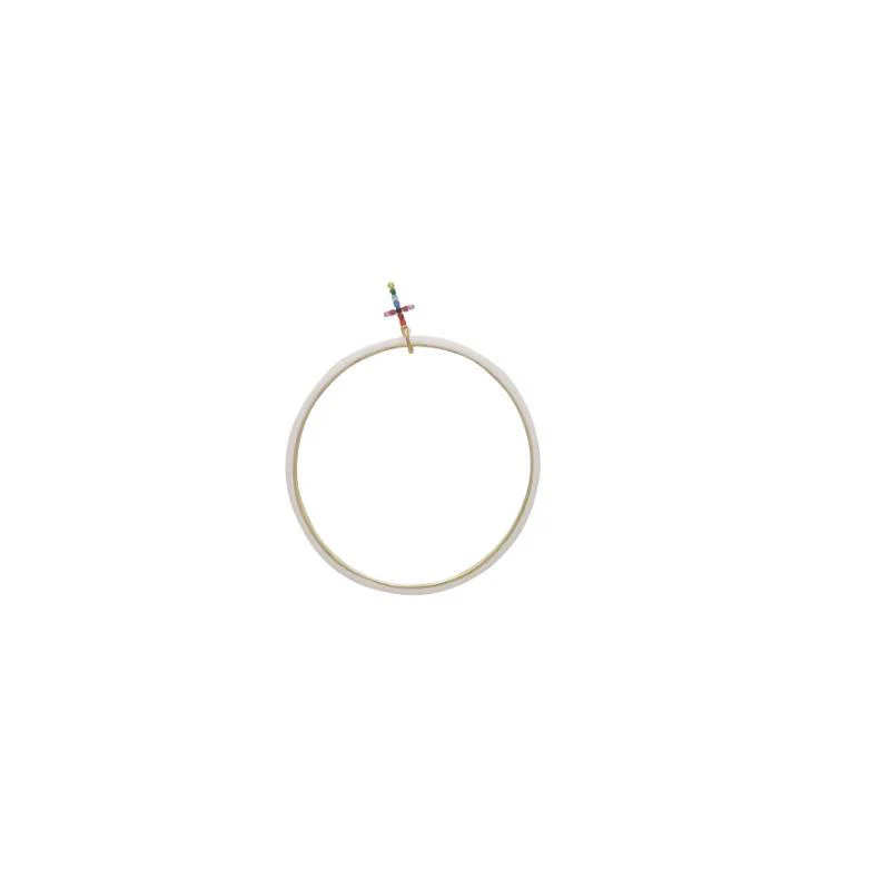 Jane Marie - White Enamel Bangle with Cross Charm