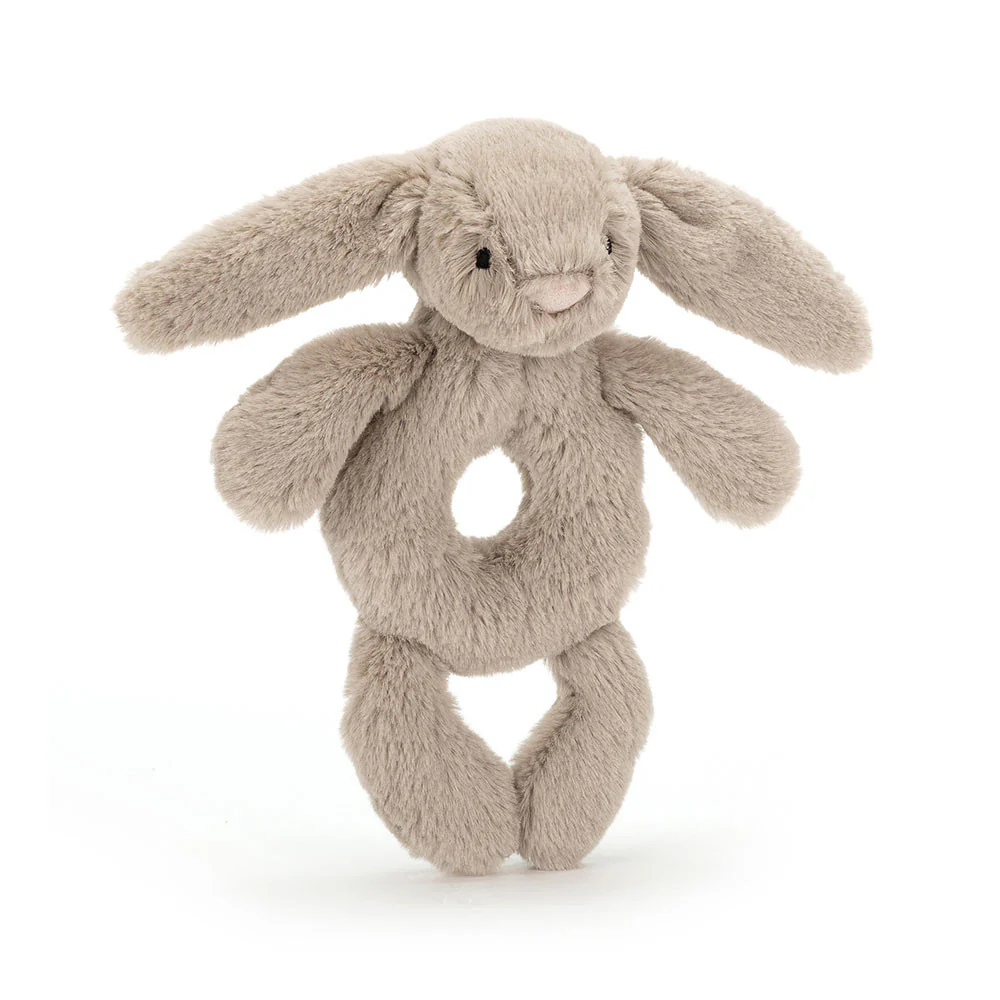 Jellycat - Bashful Bunny Ring Rattle Beige