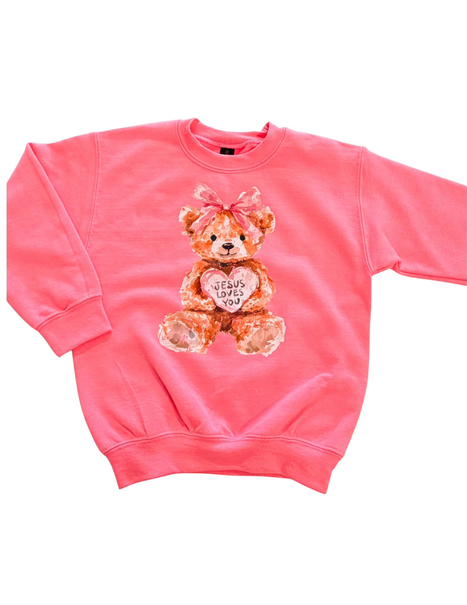 Jesus Loves You Teddy Bear Sweatshirt - Image 2