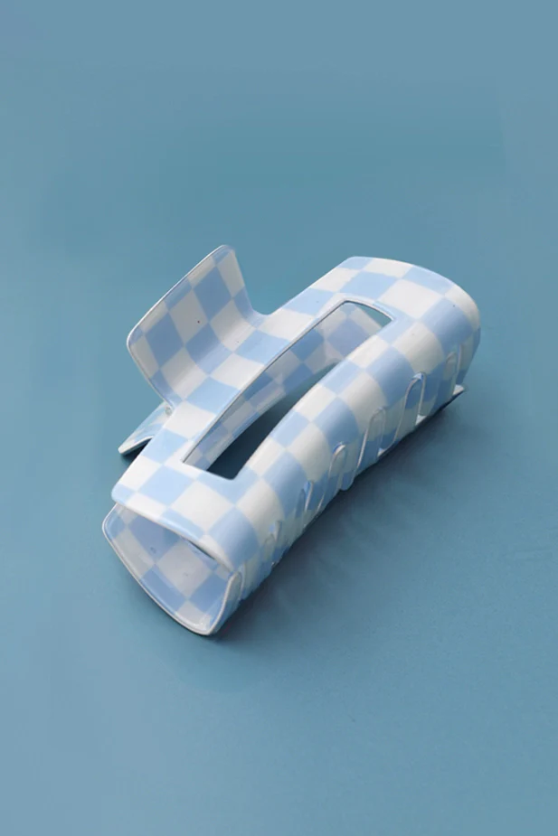 Jumbo Resin Checker Hair Claw Clips 4inch - Image 3