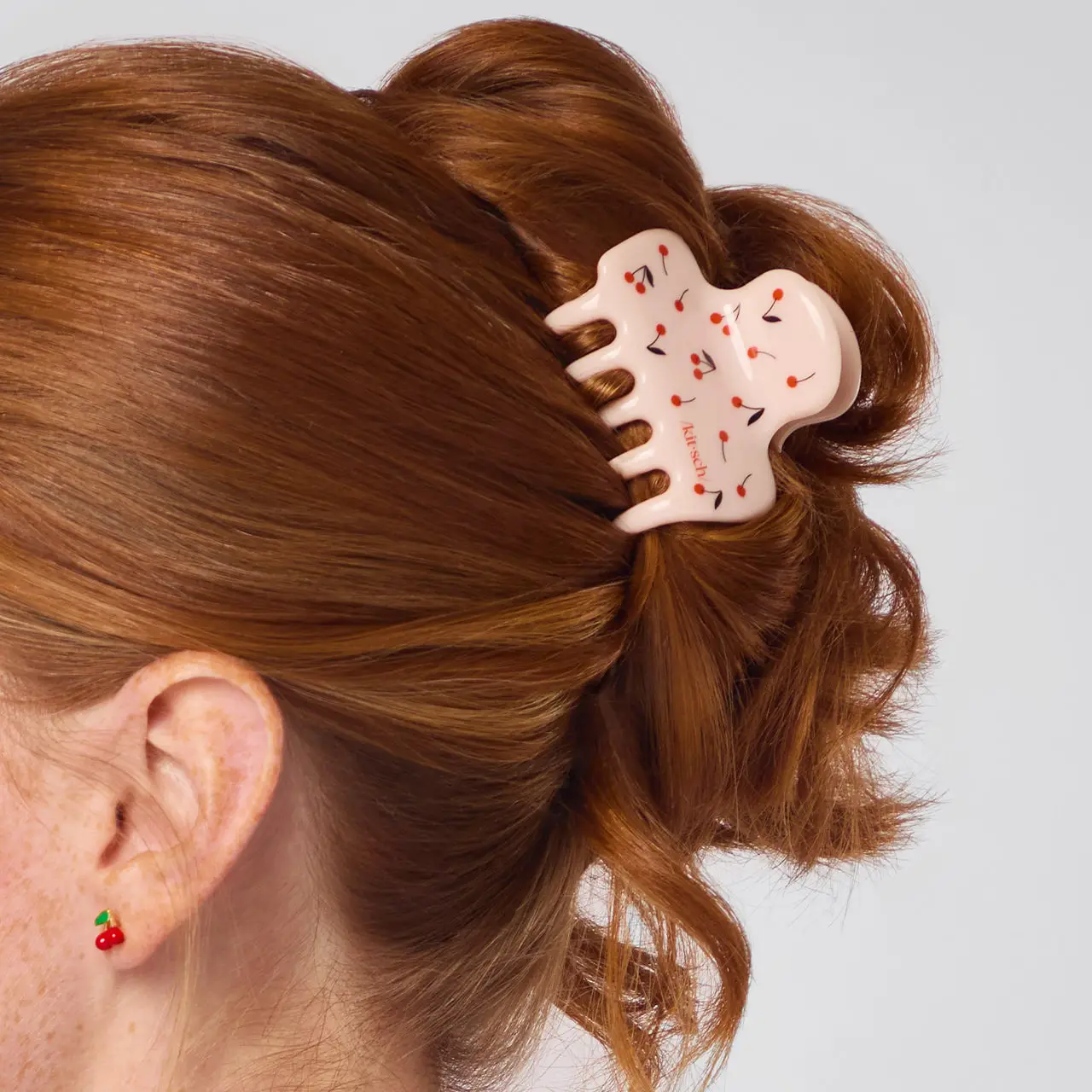 KITSCH - Recycled Plastic Medium Cloud Clip - Cherry Print - Image 2