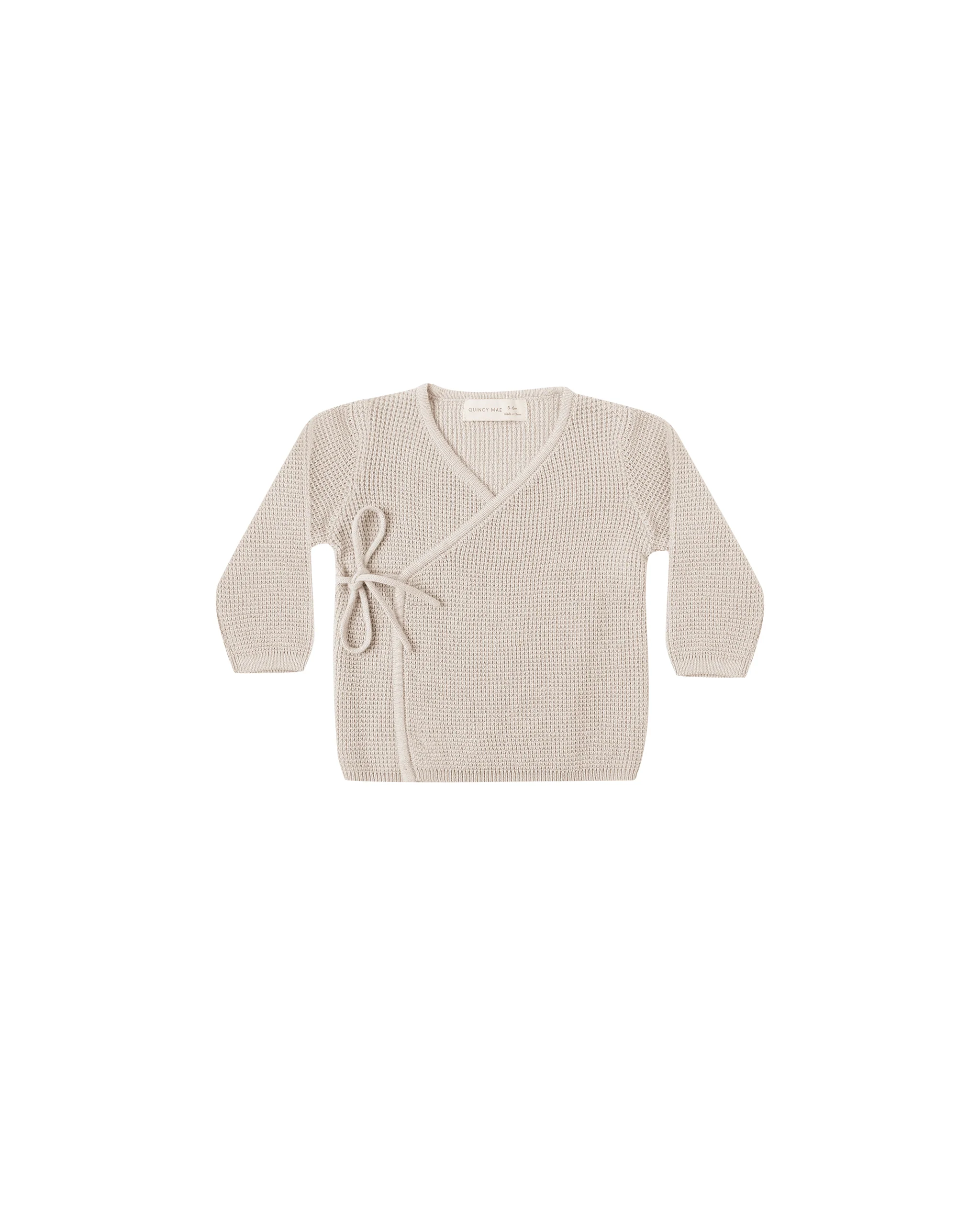 Oat Knit Wrap Top