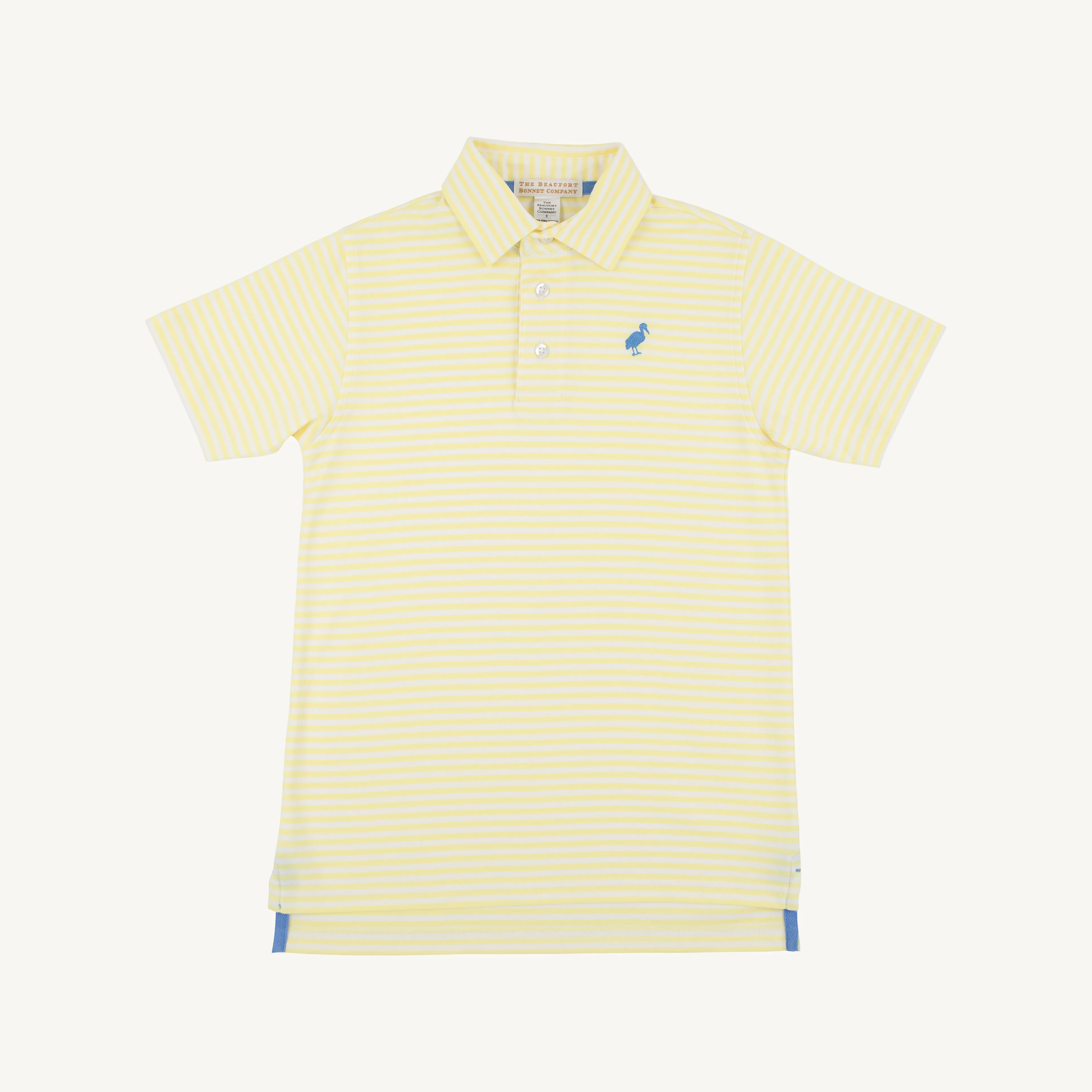 Lake Worth Yellow Stripe/Barbados Blue Prim and Proper Polo