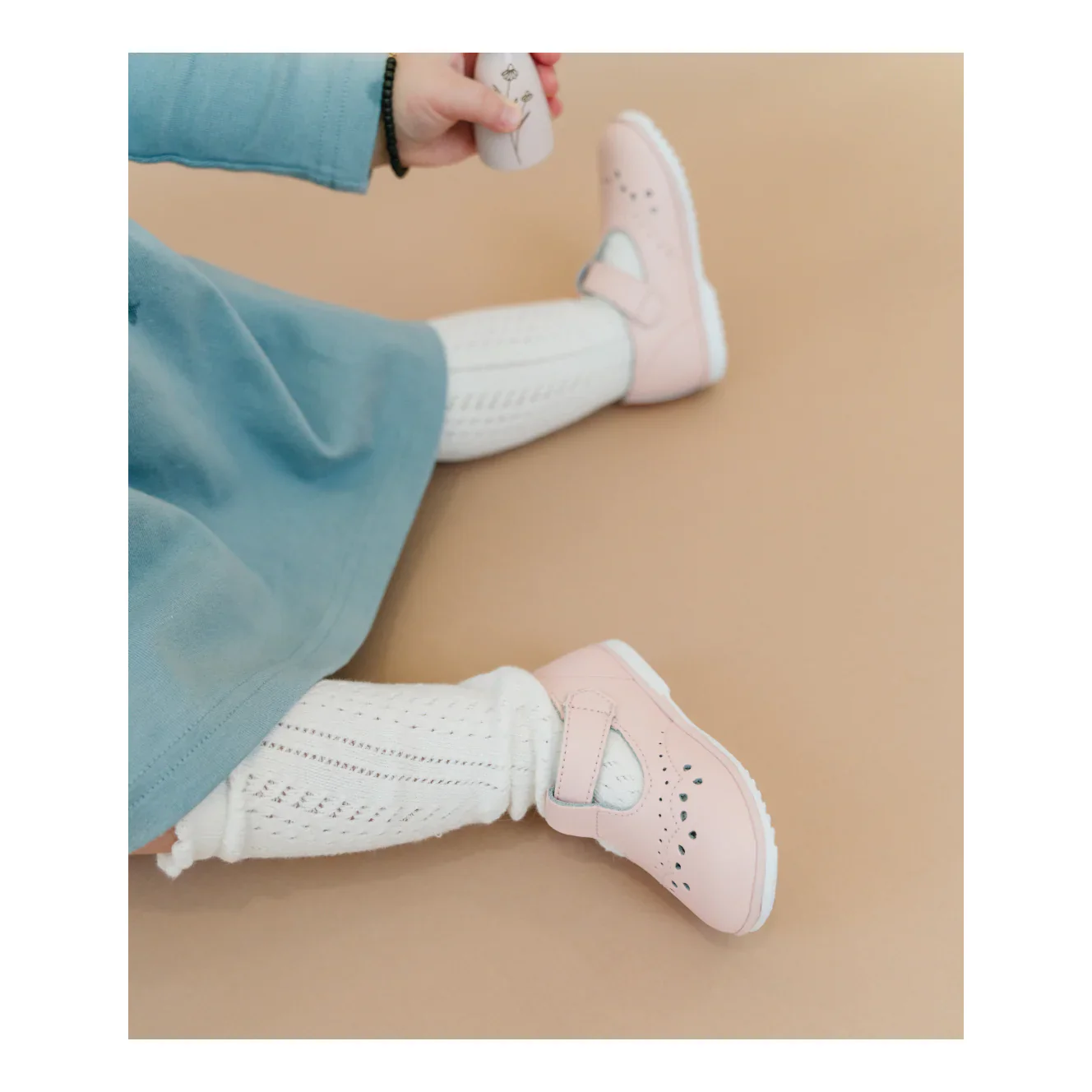 L'AMOUR - Birdie Toddler T Strap Patent Pink - Image 2