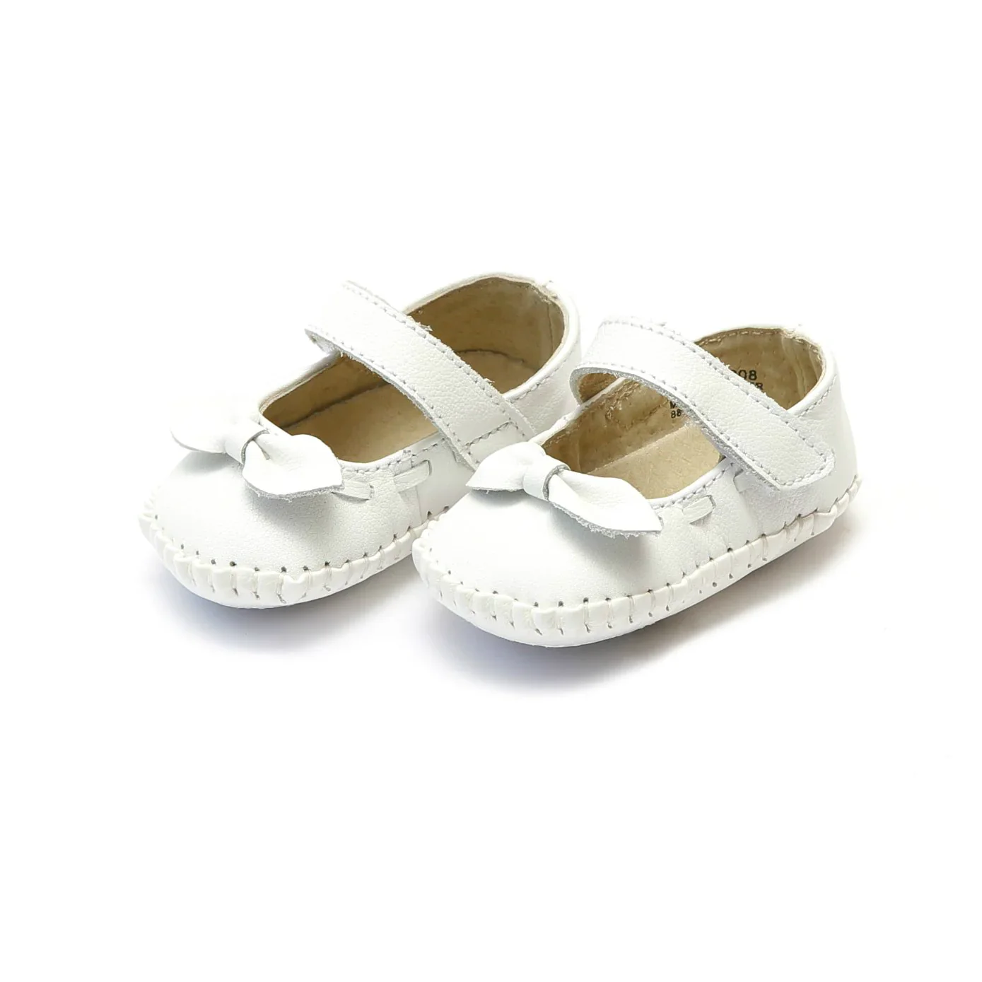 L'Amour - Clara Leather Bow Crib Mary Jane (Infant)