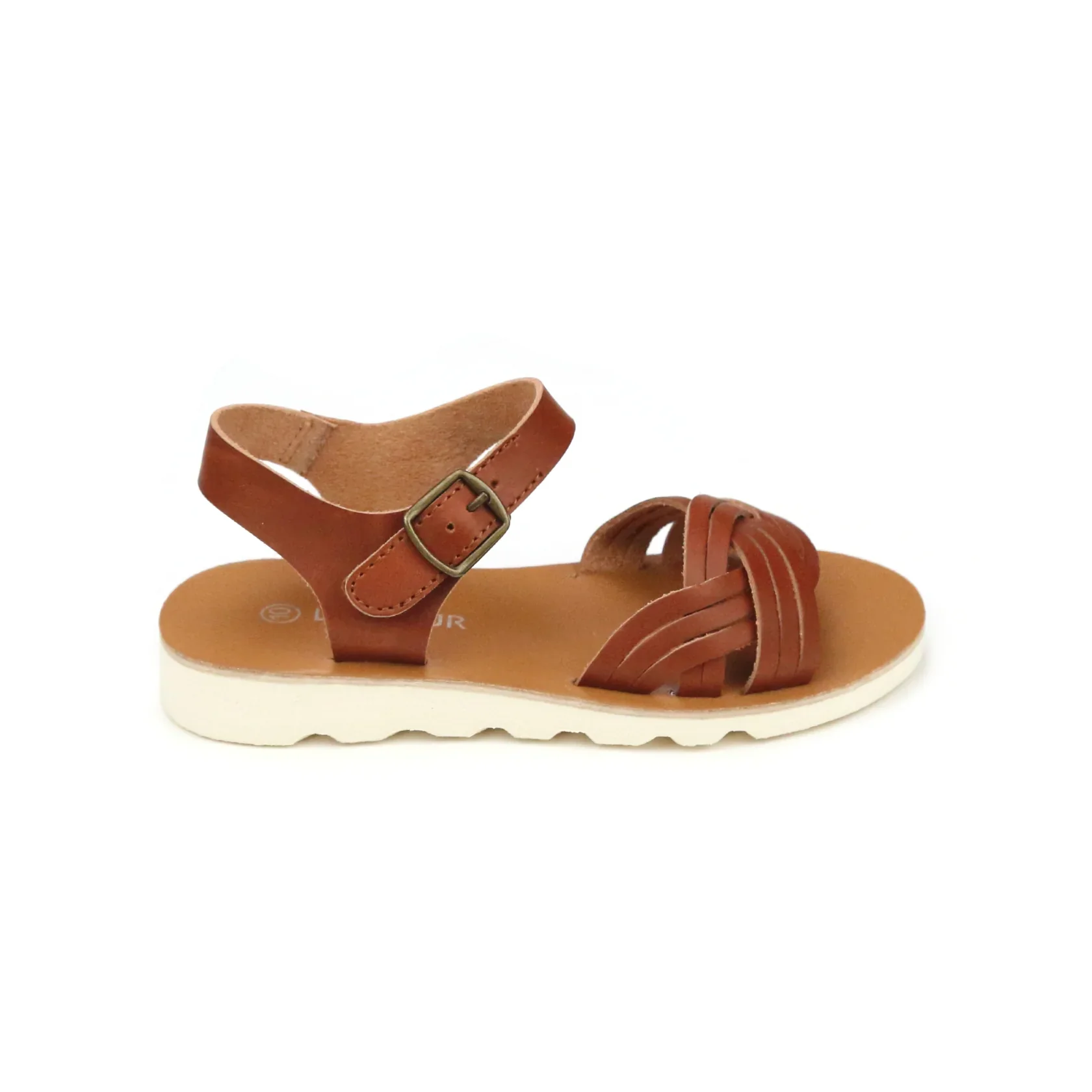 L'Amour - Cognac Athena Braided Sandal - Image 2