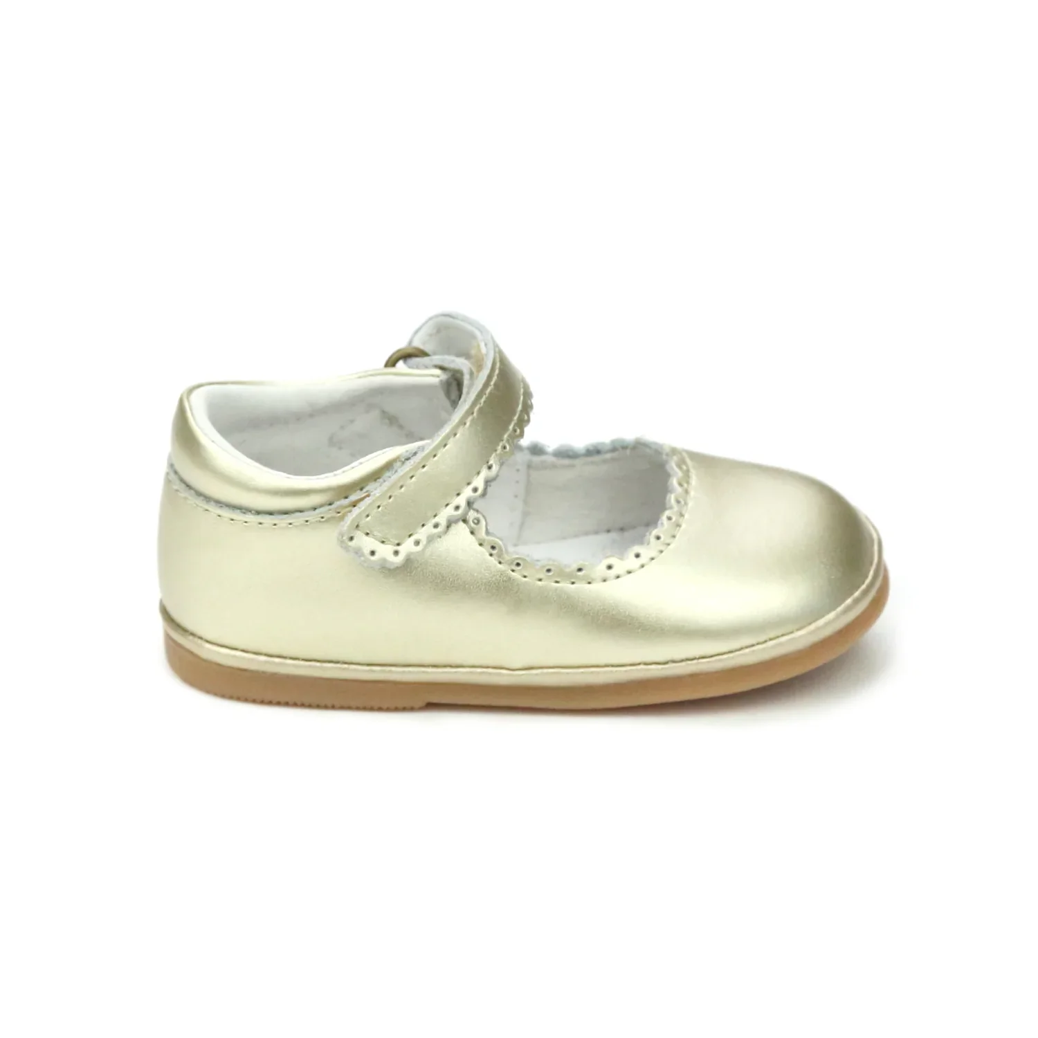 L'AMOUR -  Gold Cara Scalloped Mary Jane - Image 2