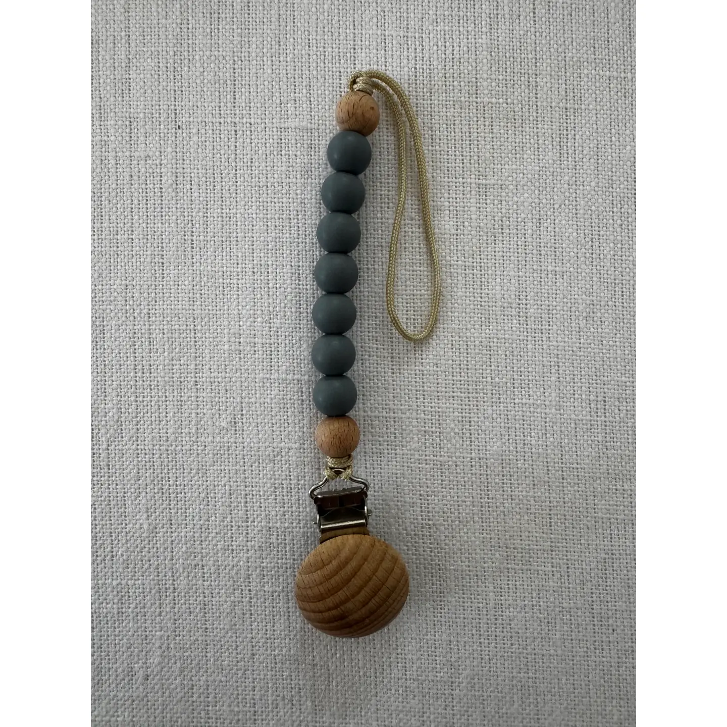 Land of Petite - Pacifier Clip- Charcoal