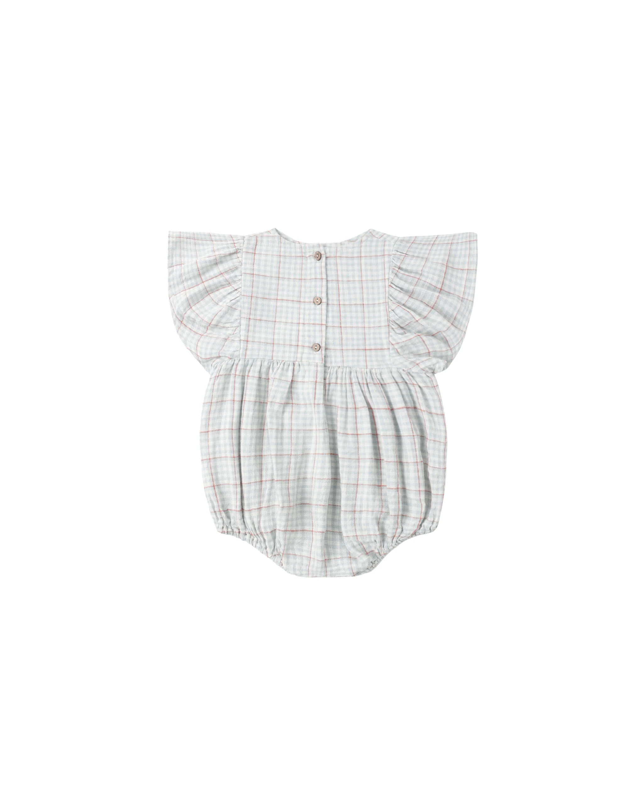 Light Blue Plaid Kalea Romper - Image 2
