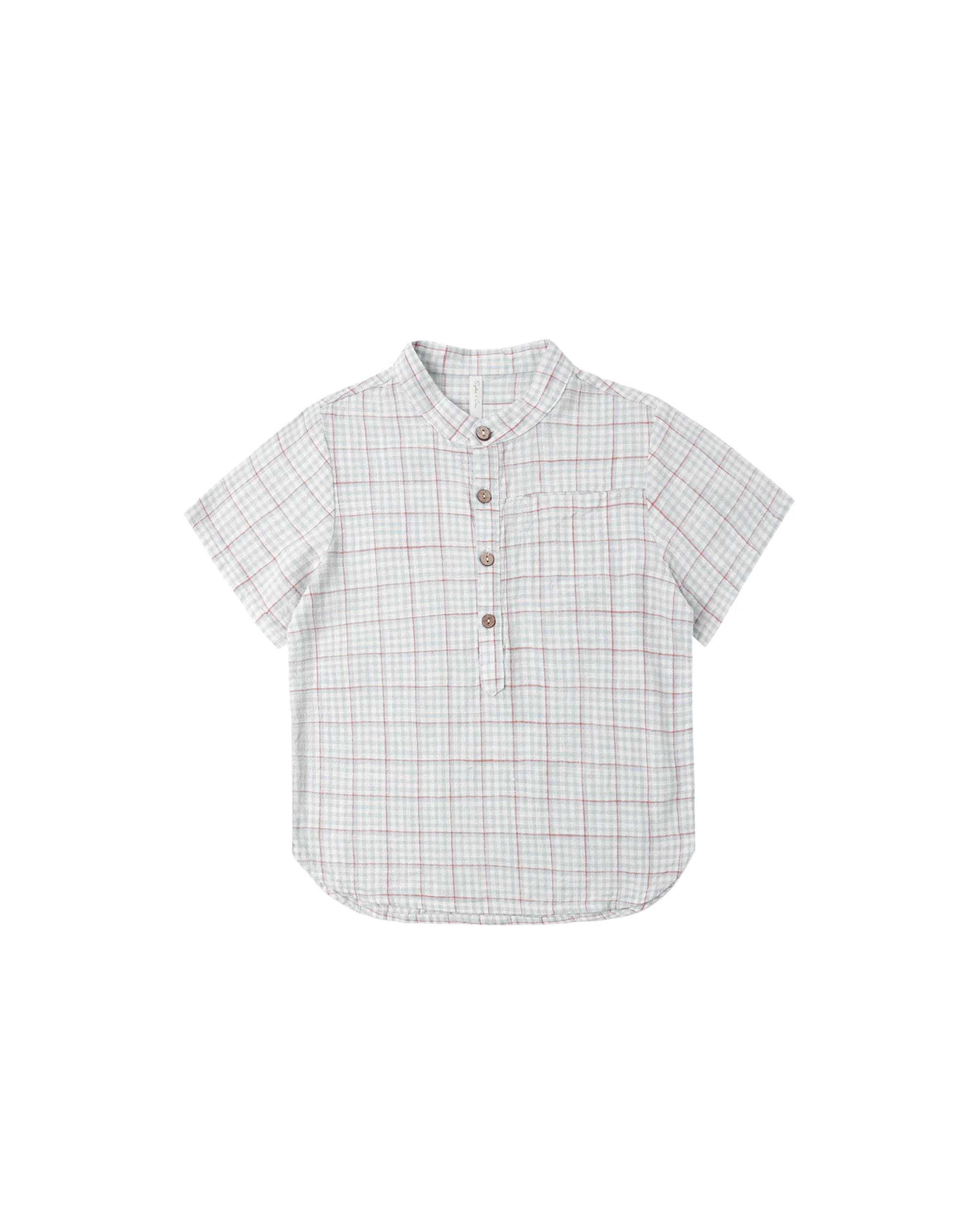 Light Blue Plaid Mason Shirt