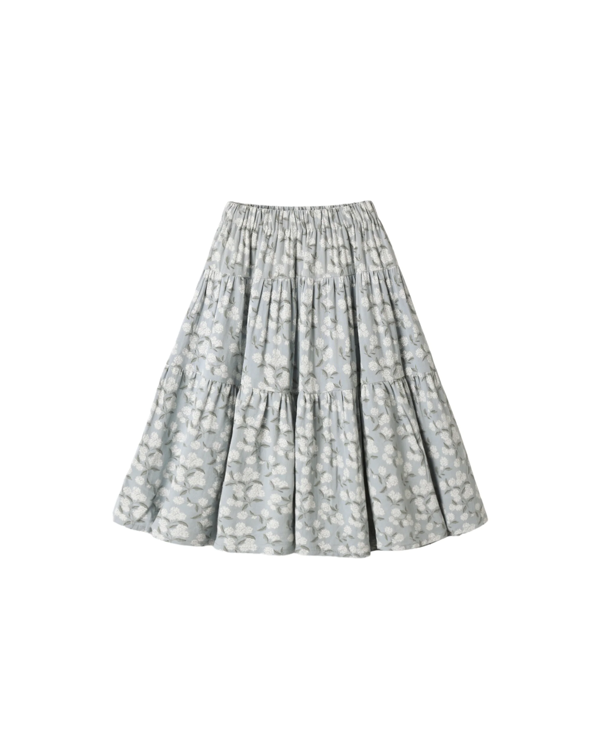 Light Blue Tiered Mini Skirt