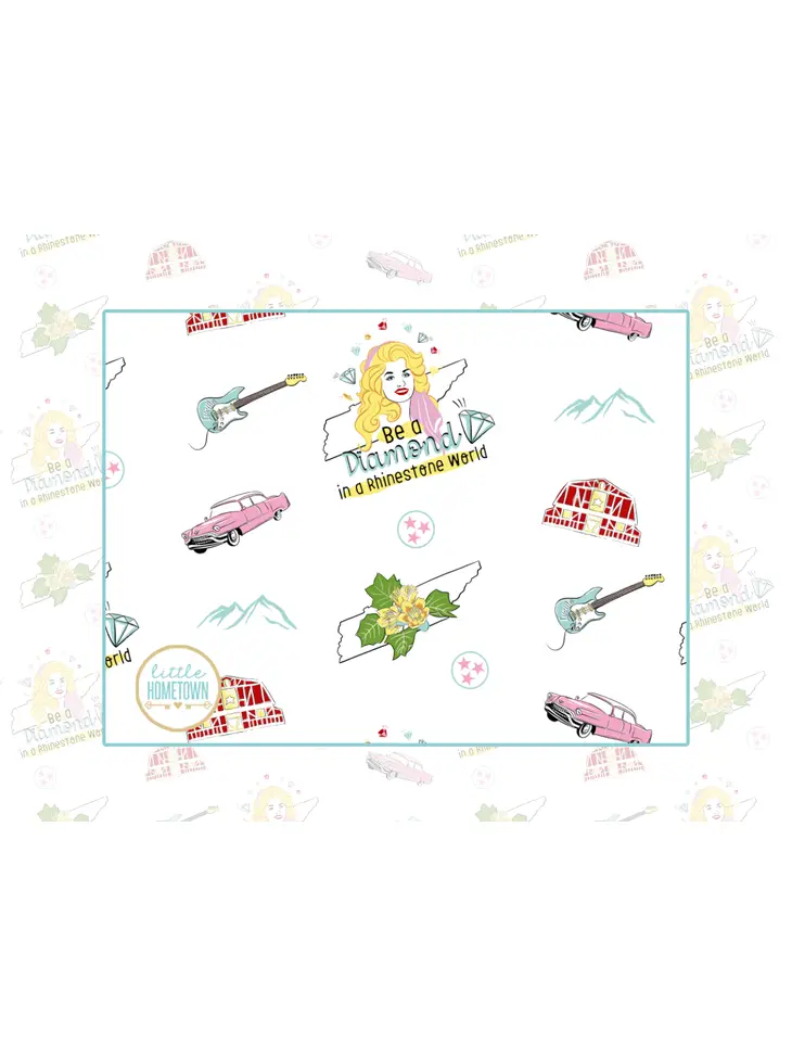 Little Hometown - Tennessee Baby Floral 2 in 1 Burp & Bib Set - Image 3