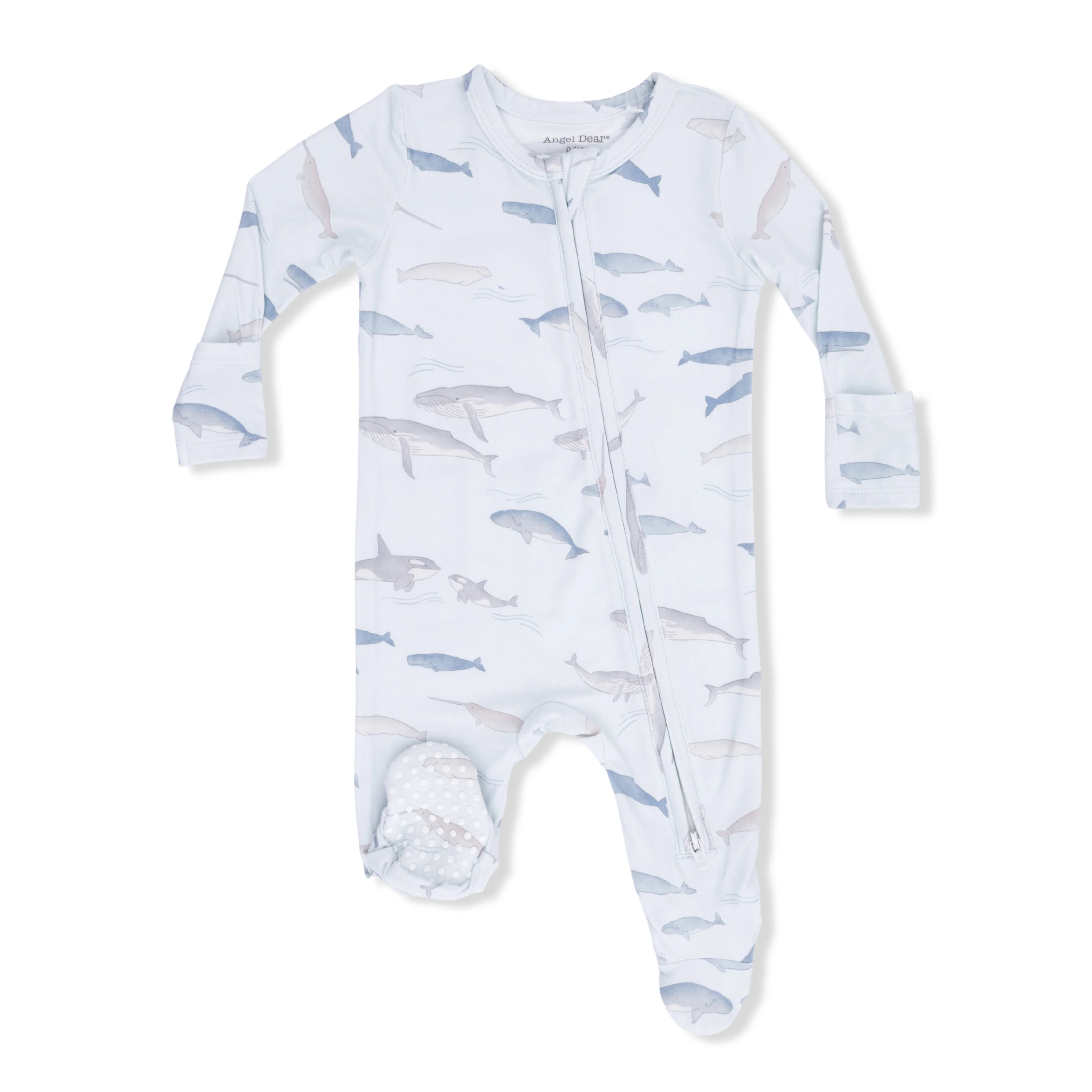 Little Whales Zip Footie