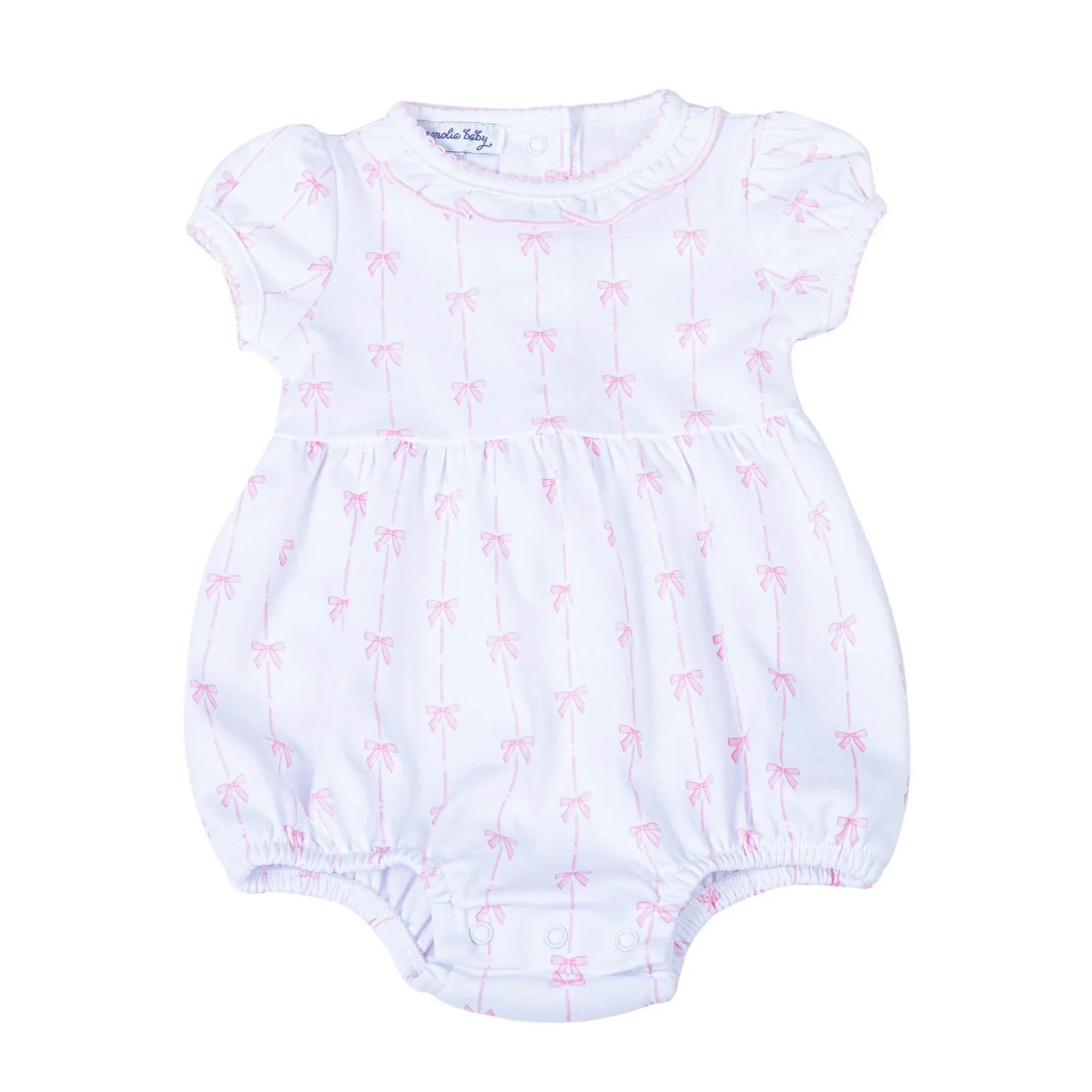 Magnolia Baby - Amelia's Classics Pink S/S Girl Bubble