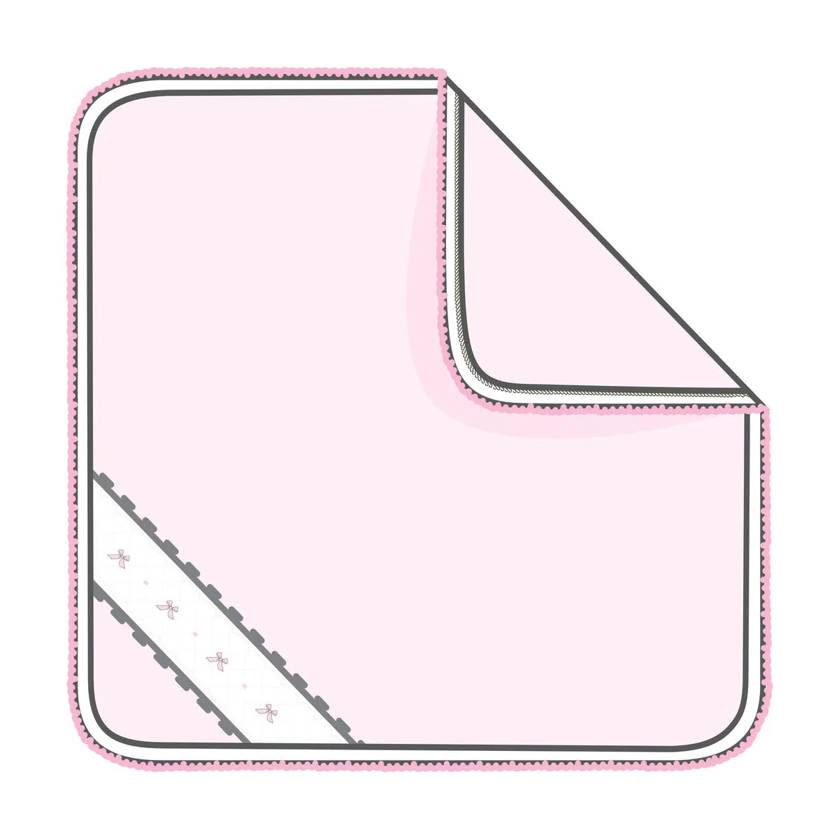 Magnolia Baby - Amelia's Classics Pink Solid Smocked Receiving Blanket