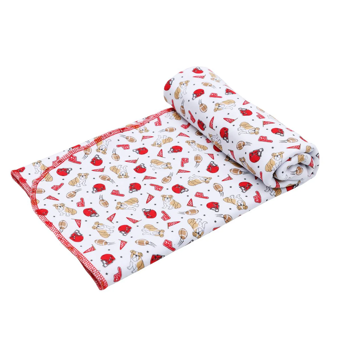 Magnolia Baby - Go Dawgs! Red Printed Swaddle Blanket