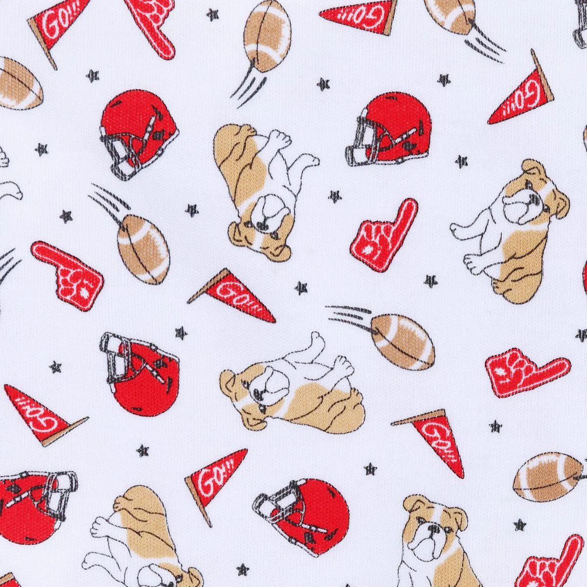 Magnolia Baby - Go Dawgs! Red Printed Swaddle Blanket - Image 2