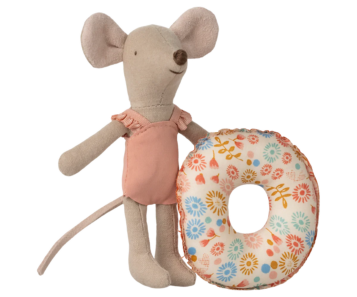 Maileg - Beach mouse with float, Little sister -  Flower