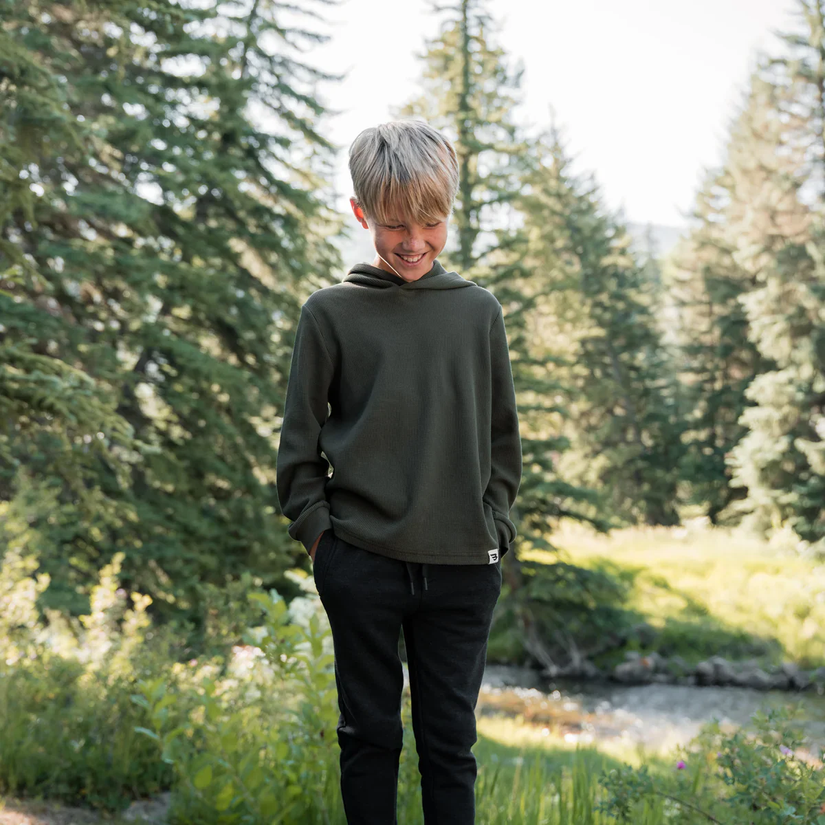 Mallard Green Thermal Hoodie - Image 3