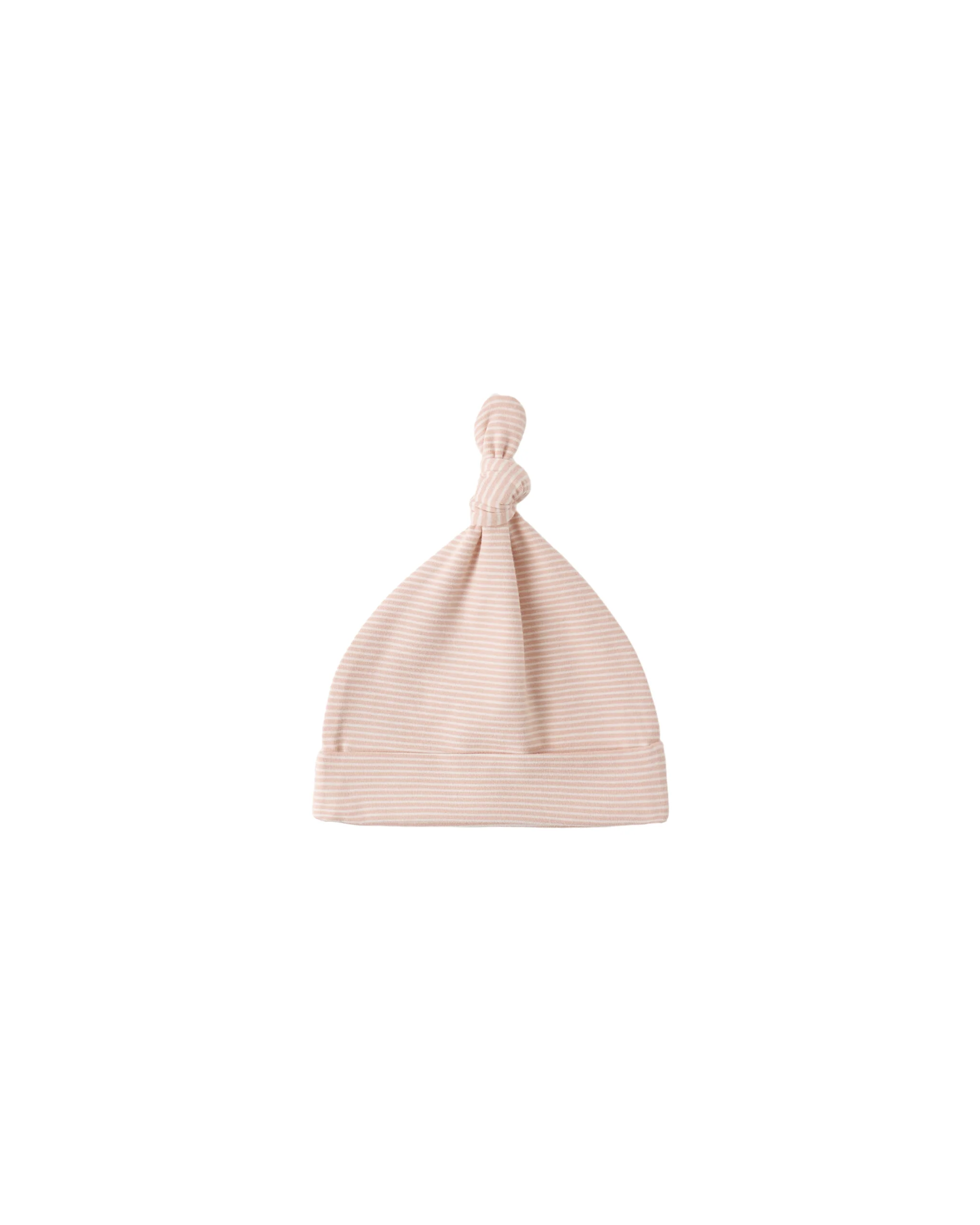 Melon Micro Stripe Knotted Baby Hat