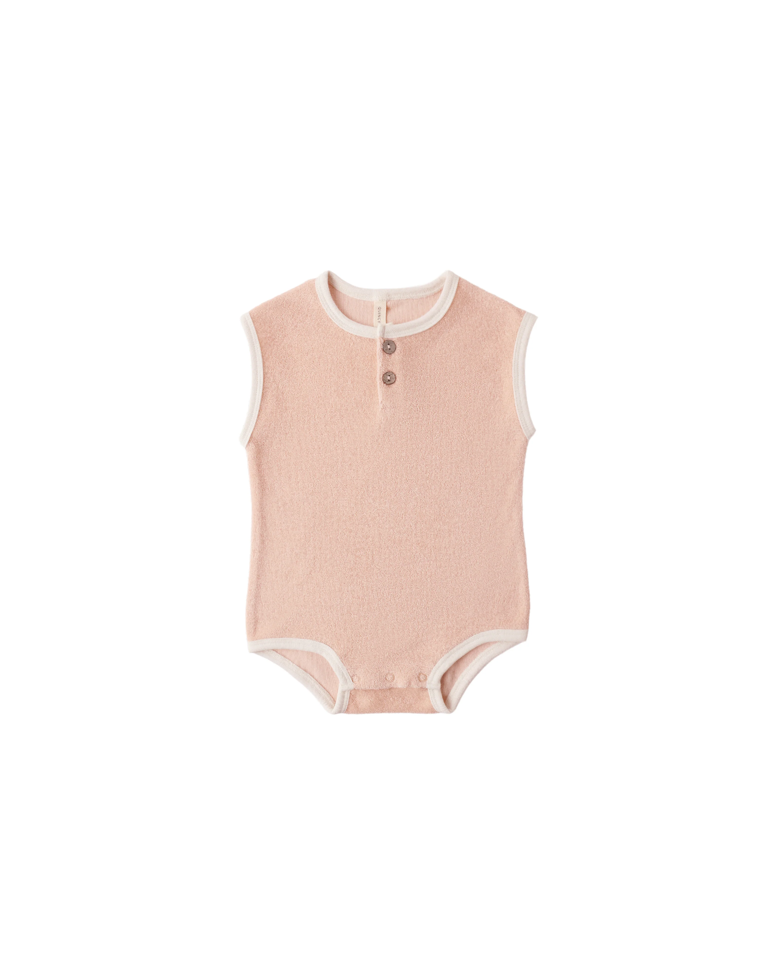 Melon Terry Cloth Romper