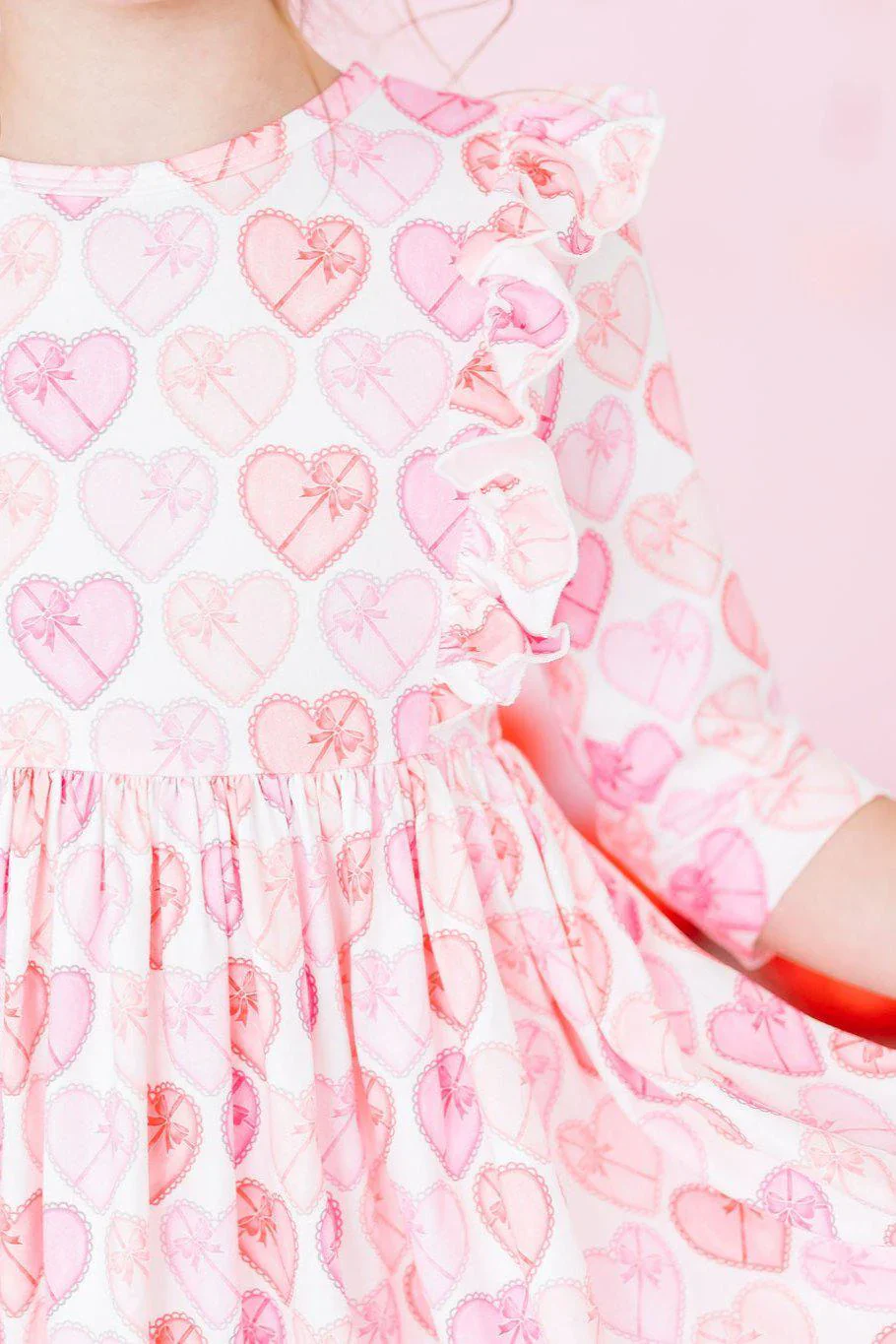 Melt My Heart 3/4 Sleeve Ruffle Twirl Dress - Image 2