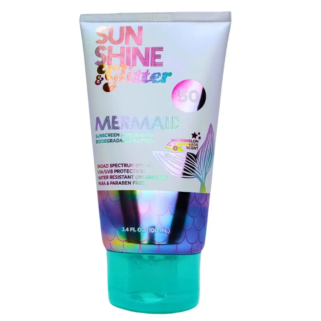 Mermaid Sunscreen Lotion with Glitter - Image 2