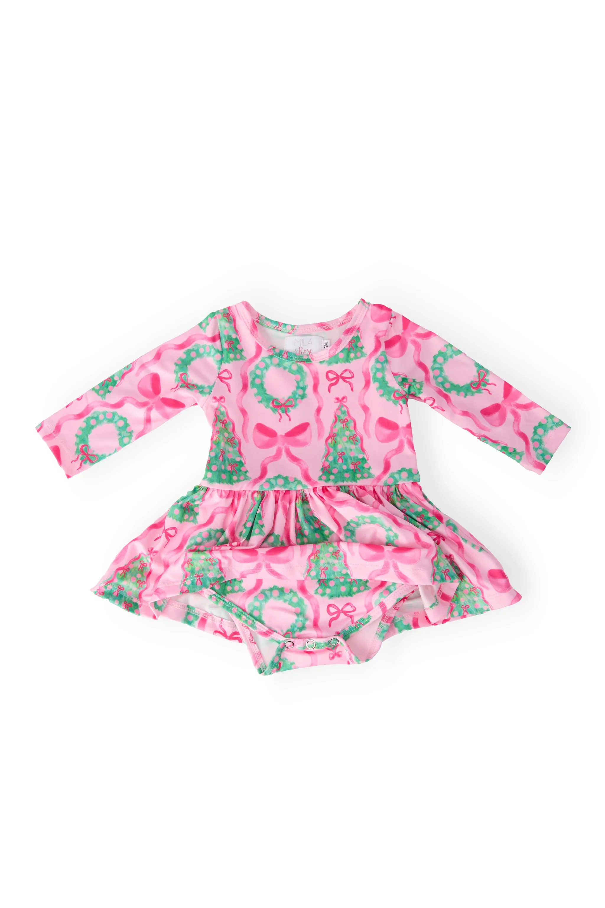 Mila & Rose - Jingle Bows L/S Twirl Bodysuit - Image 2