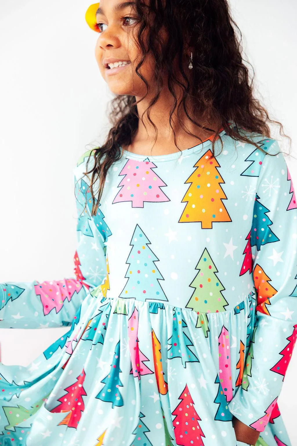 Mila & Rose - Oh Christmas Tree L/S Pocket Twirl Dress - Image 2
