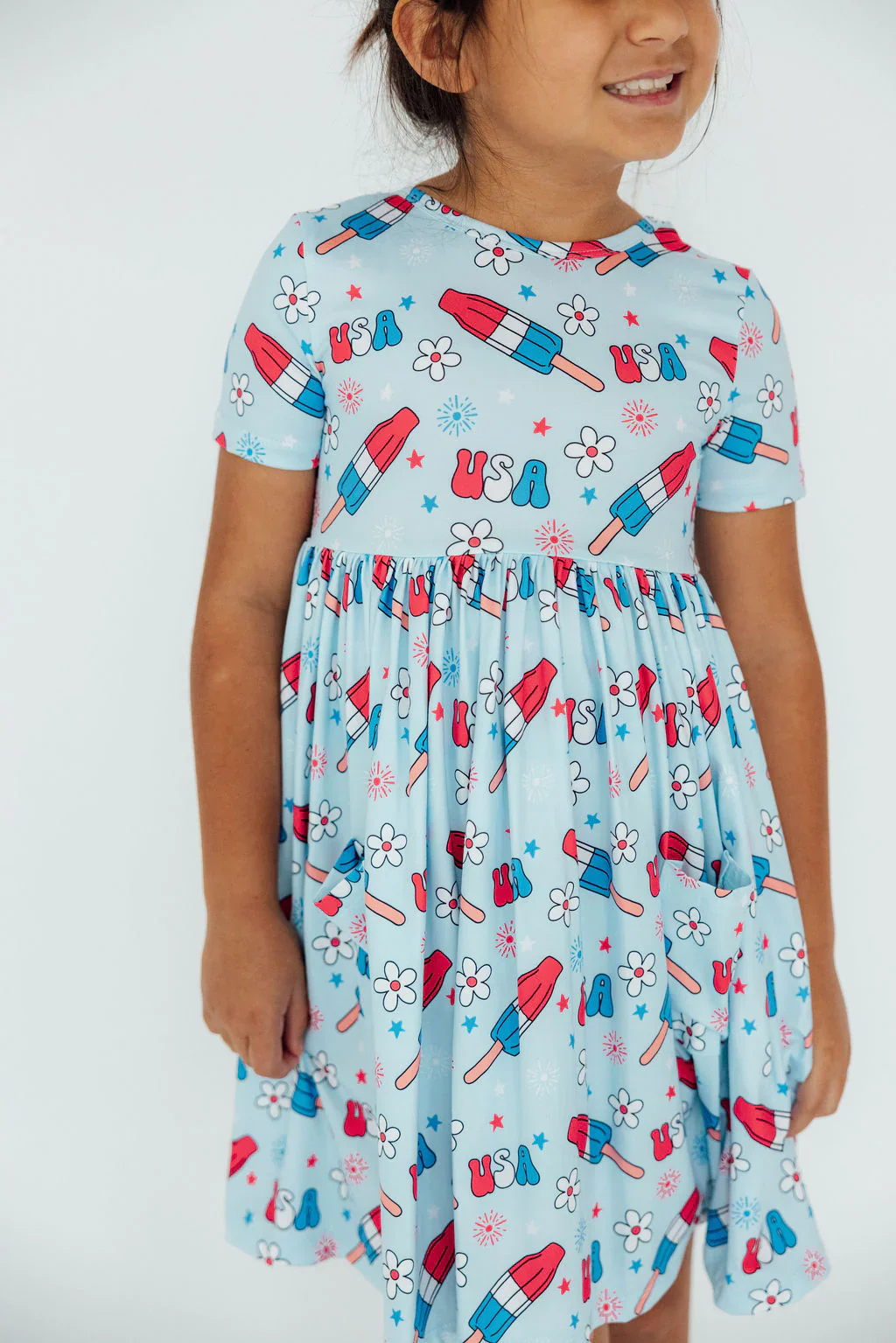 Mila & Rose - Proudly Patriotic S/S Pocket Twirl Dress - Image 2