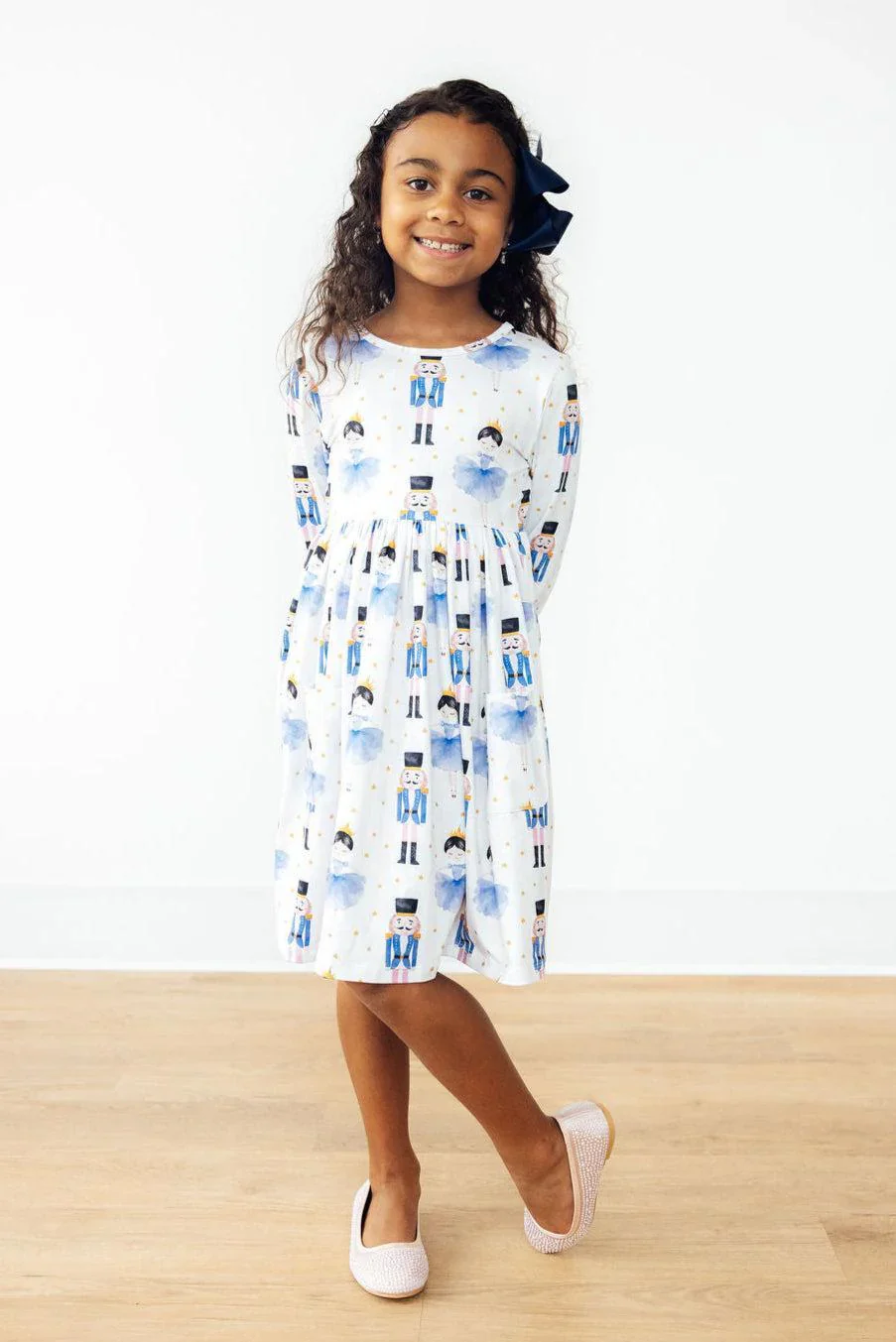 Mila & Rose - Waltz of the Snowflakes L/S Pocket Twirl Dress