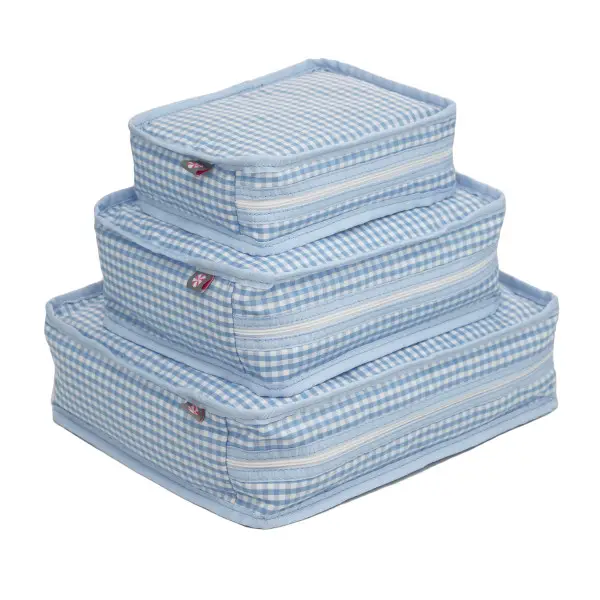 Mint - Baby Blue Gingham Stacking Set